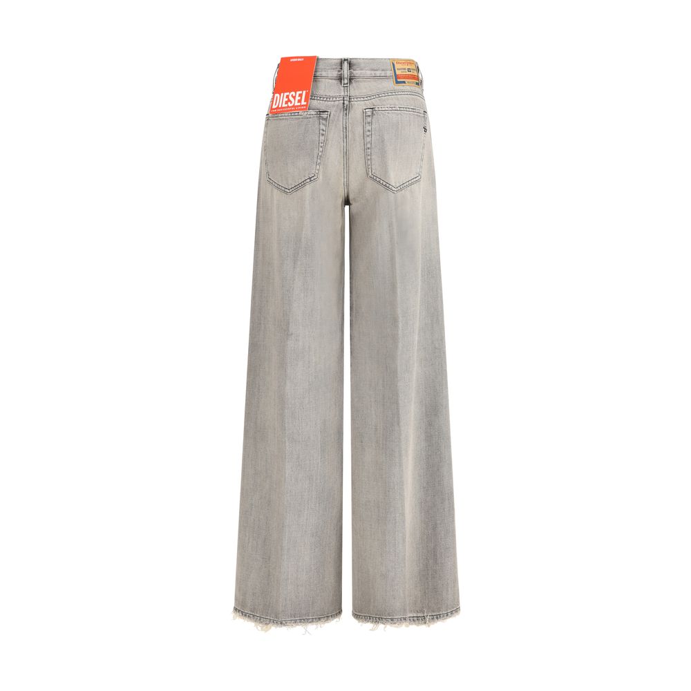 Diesel Gray Cotton Flared Jeans | Regal Royce