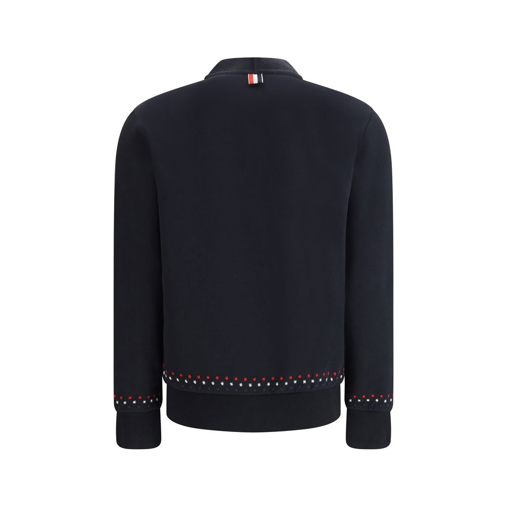 Thom Browne Black Cotton Cardigan | Regal Royce
