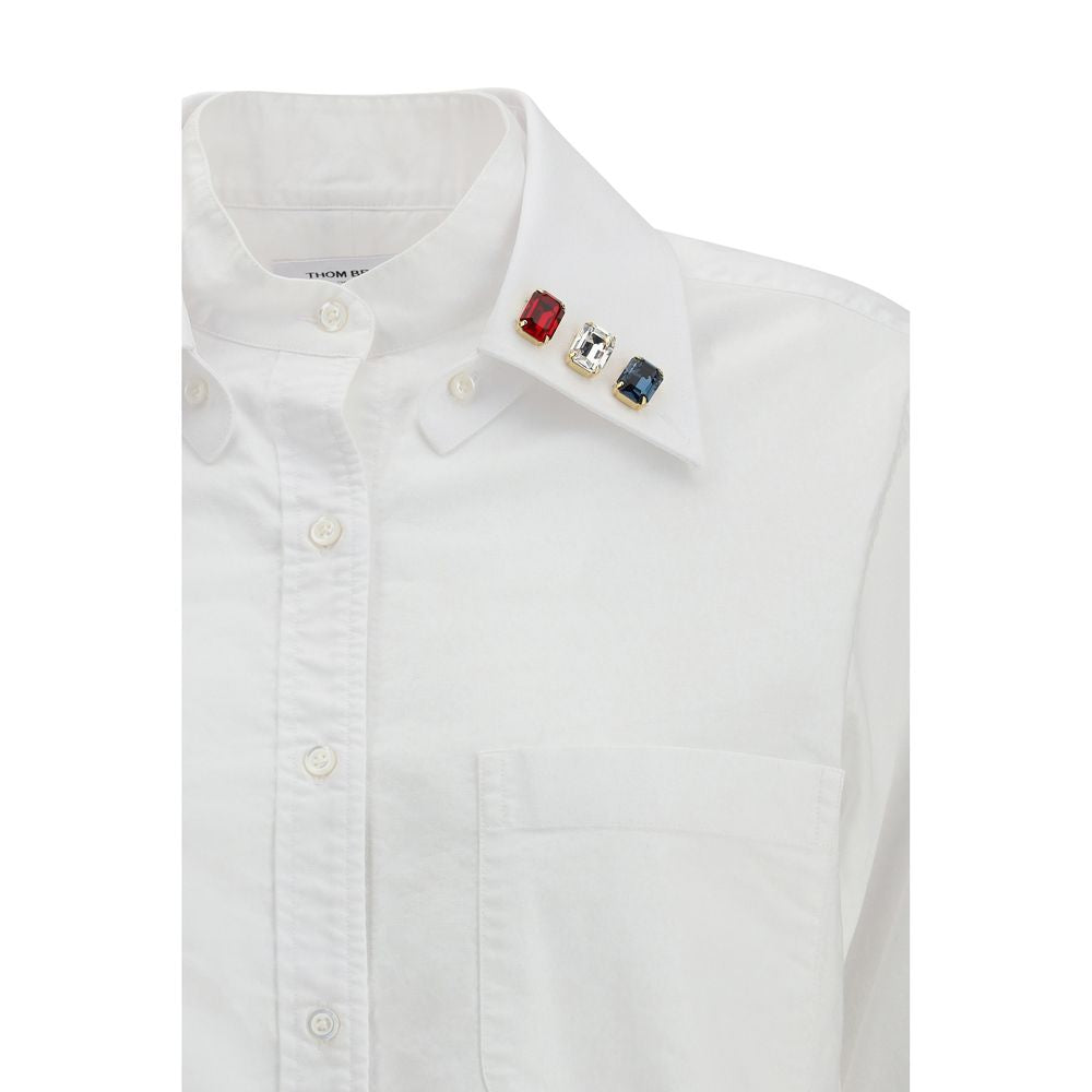 Thom Browne White Cotton Dress Shirt | Regal Royce