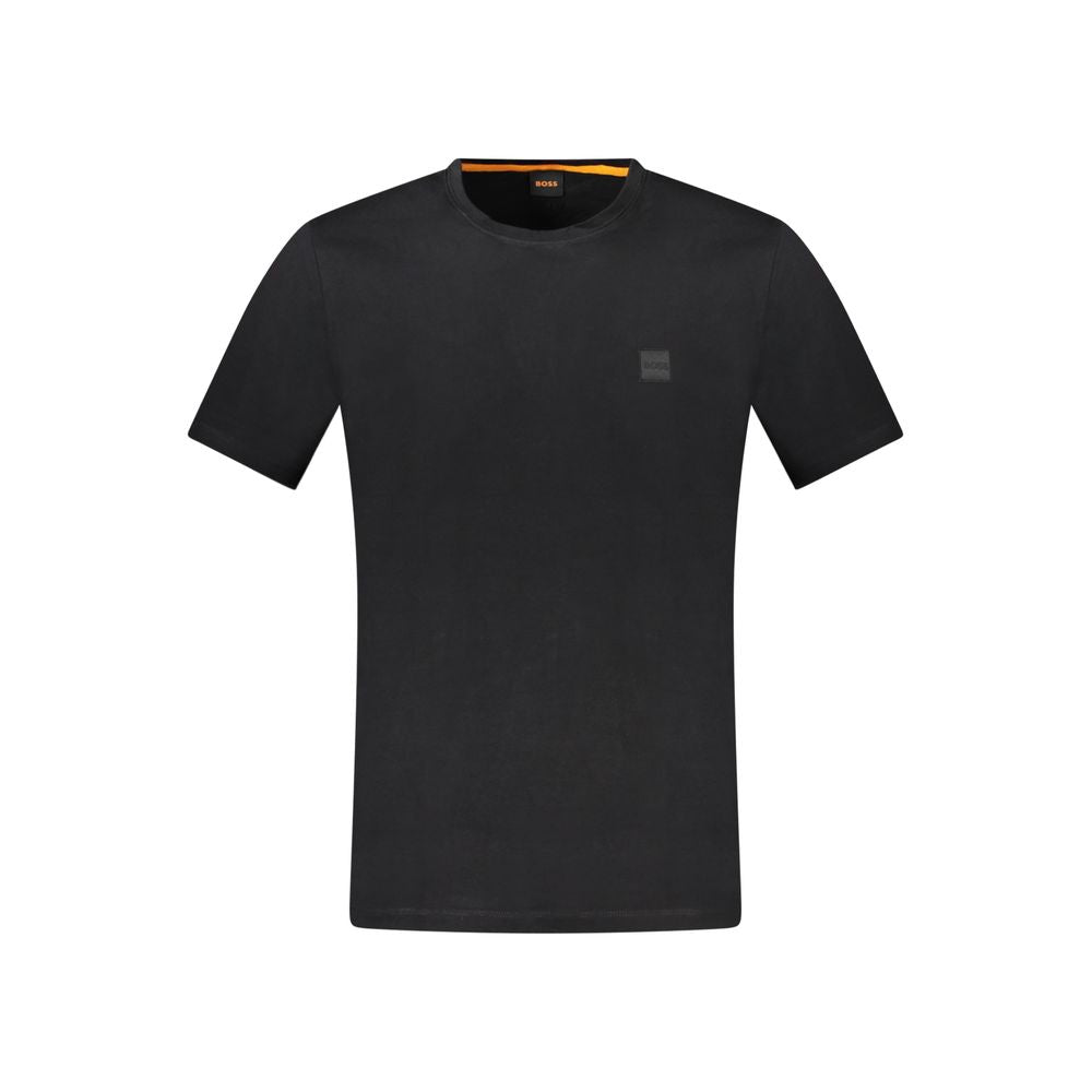 Hugo Boss Black Cotton Men T-Shirt | Regal Royce