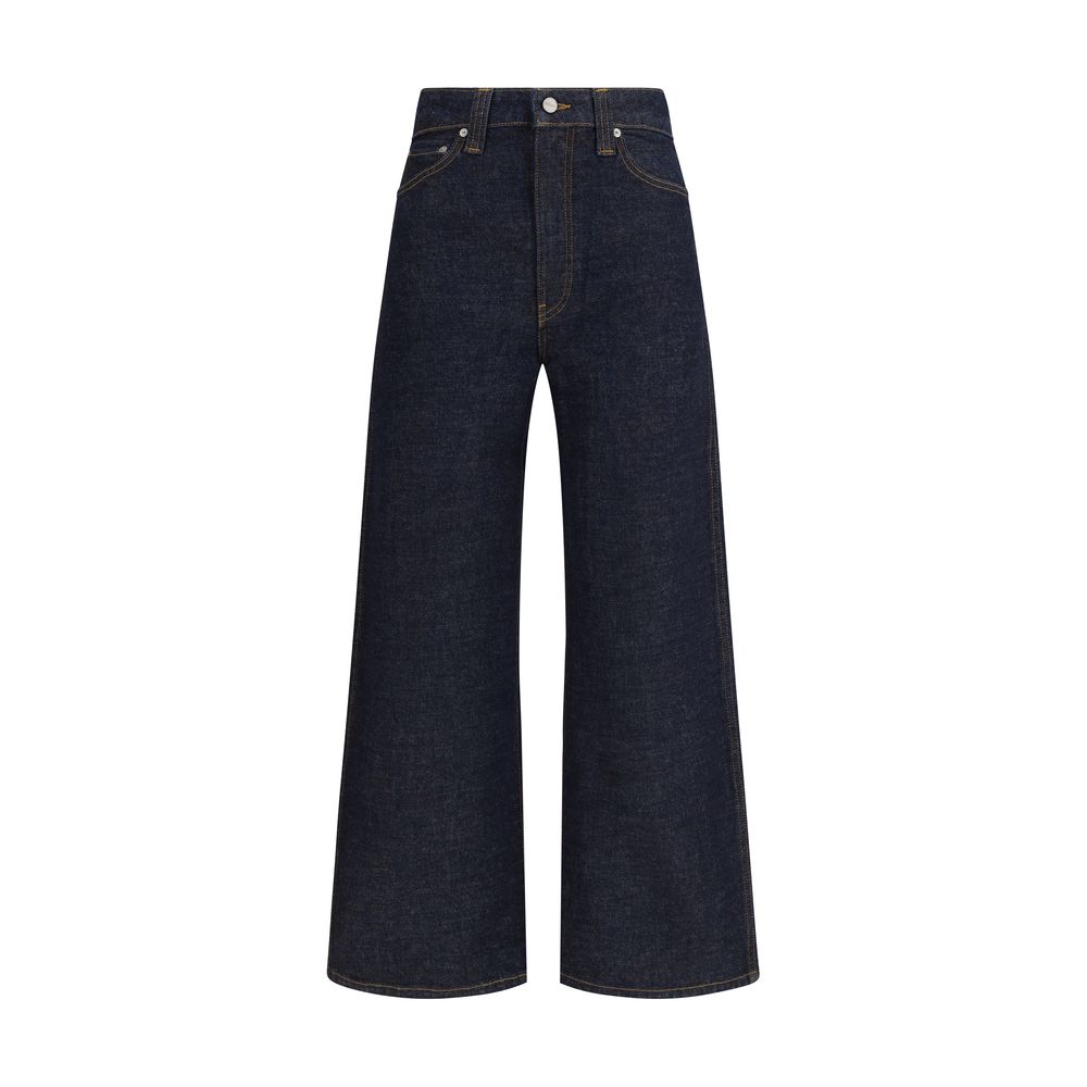 Khaite Blue Cotton Straight-Leg Jeans | Regal Royce