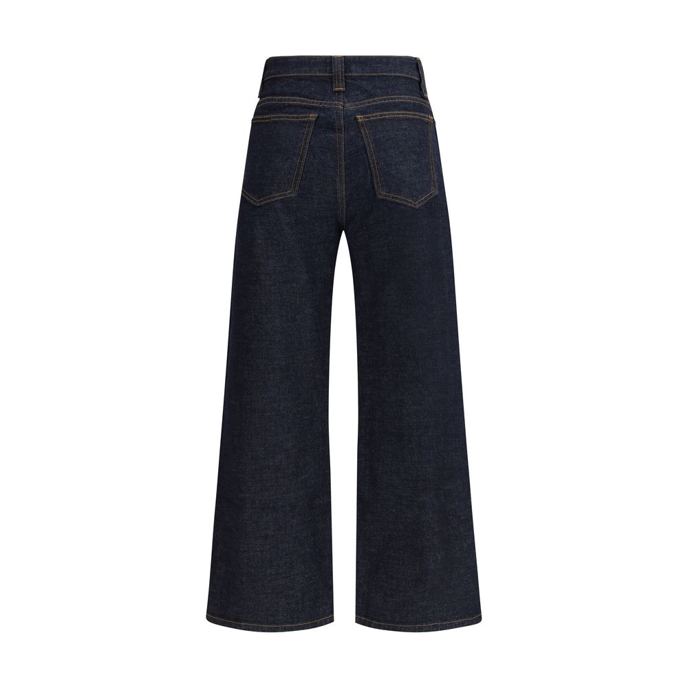 Khaite Blue Cotton Straight-Leg Jeans | Regal Royce