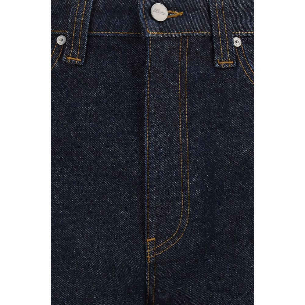 Khaite Blue Cotton Straight-Leg Jeans | Regal Royce