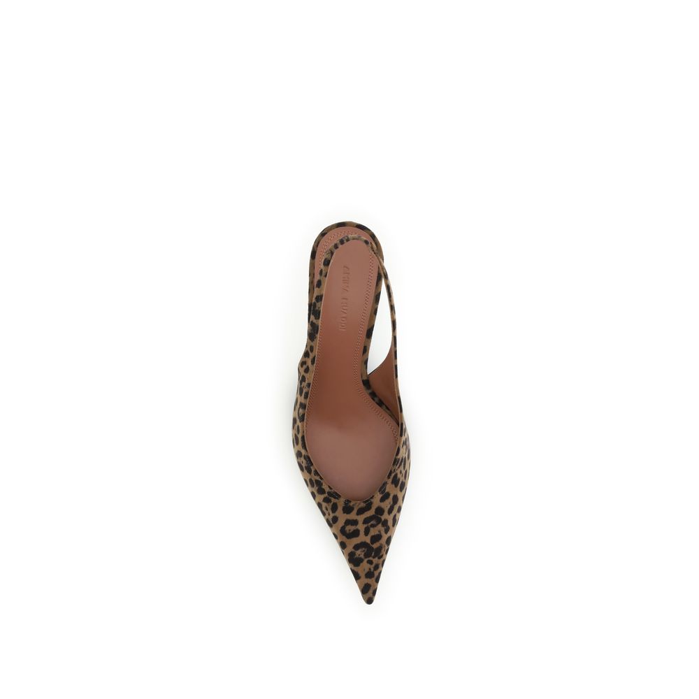 Amina Muaddi Multicolor Calf Leather Bos Taurus High Heel Pumps | Regal Royce