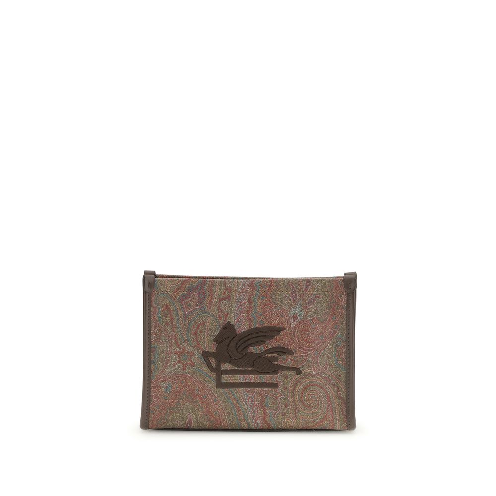 Etro Brown Calf Leather Bos Taurus Clutch Bag | Regal Royce