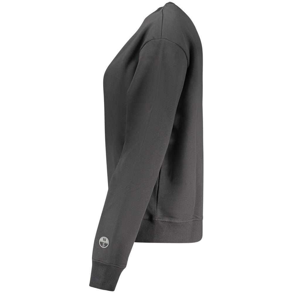 North Sails Black Cotton Women Sweatshirt | Regal Royce