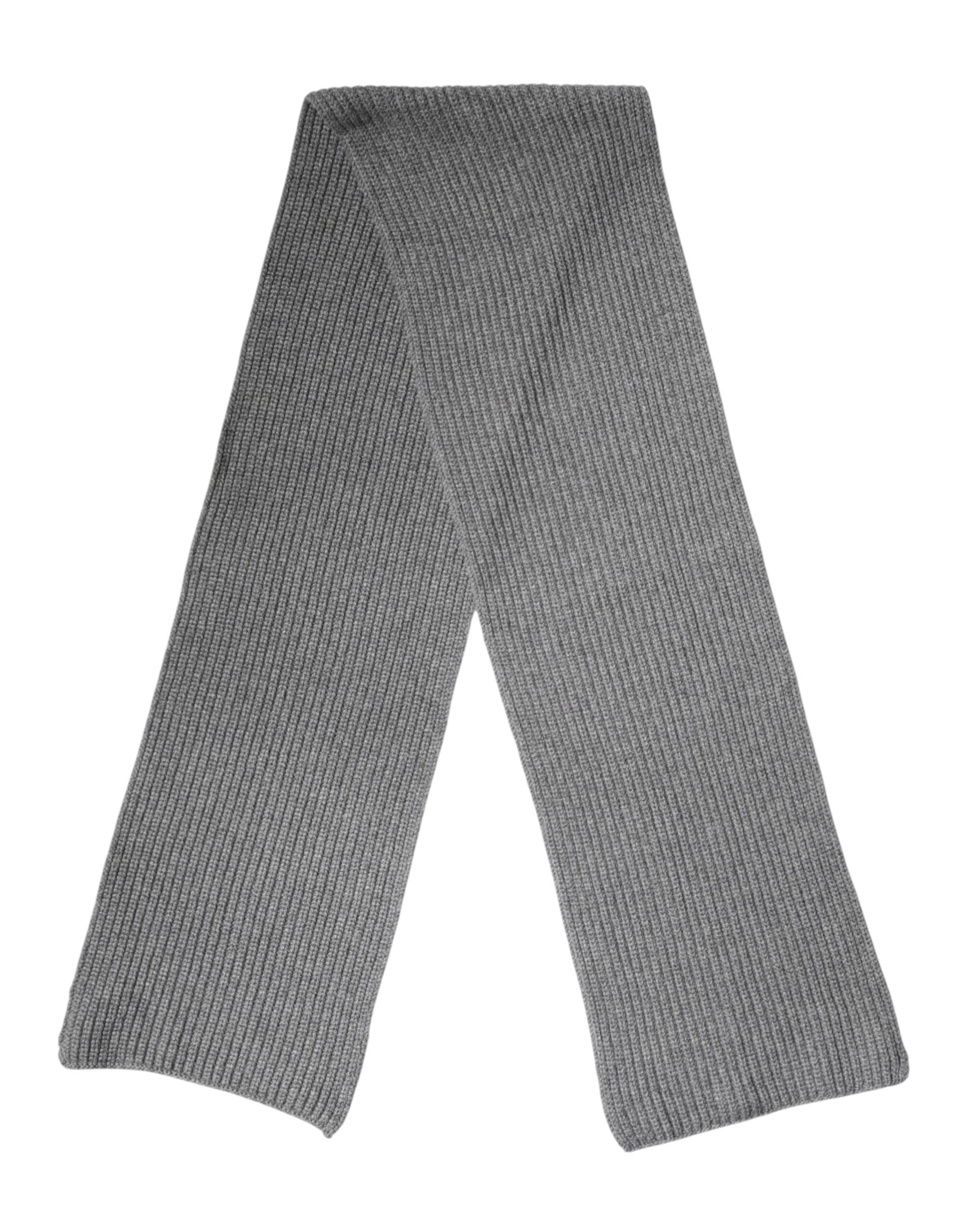Dolce & Gabbana Gray Cashmere Knit Neck Wrap Shawl Scarf | Regal Royce
