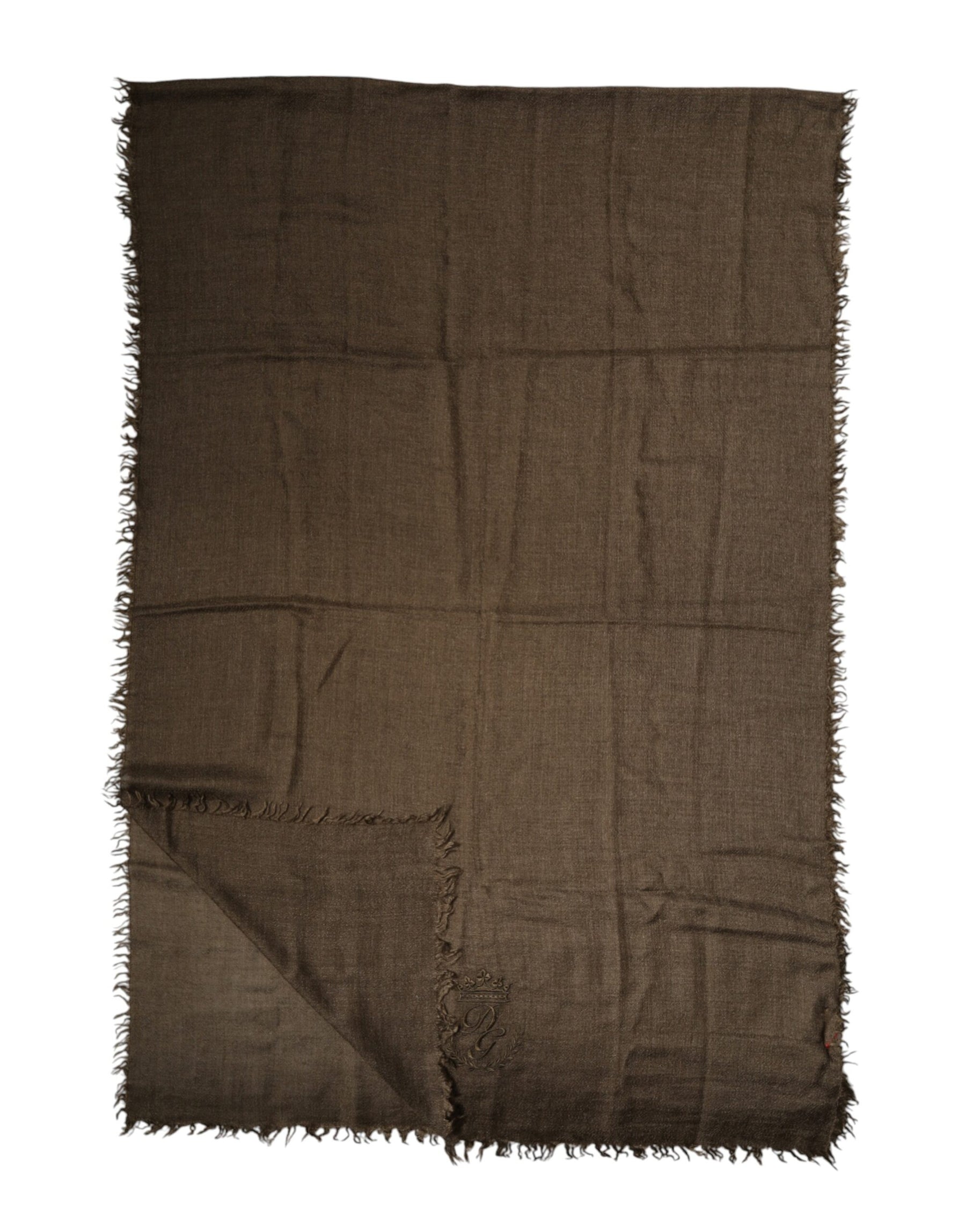 Dolce & Gabbana Brown Cashmere Knit Neck Wrap Shawl  Scarf | Regal Royce