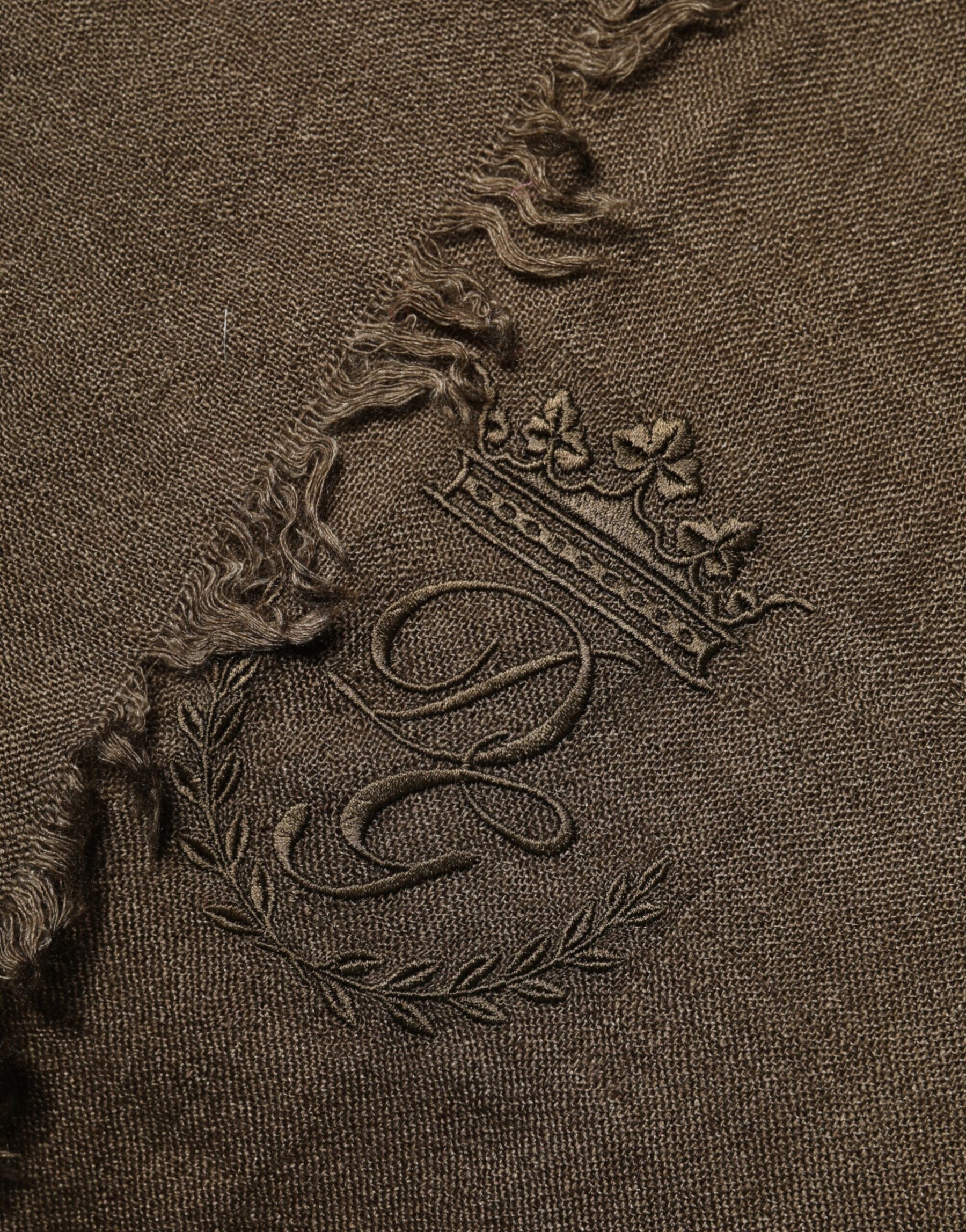 Dolce & Gabbana Brown Cashmere Knit Neck Wrap Shawl  Scarf | Regal Royce