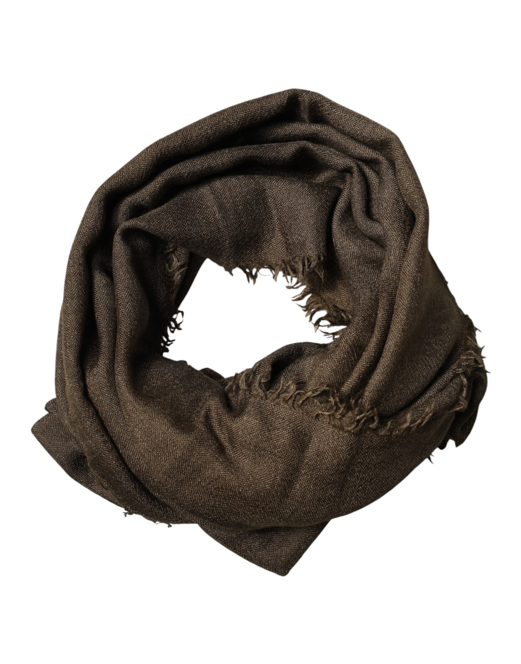 Dolce & Gabbana Brown Cashmere Knit Neck Wrap Shawl  Scarf | Regal Royce