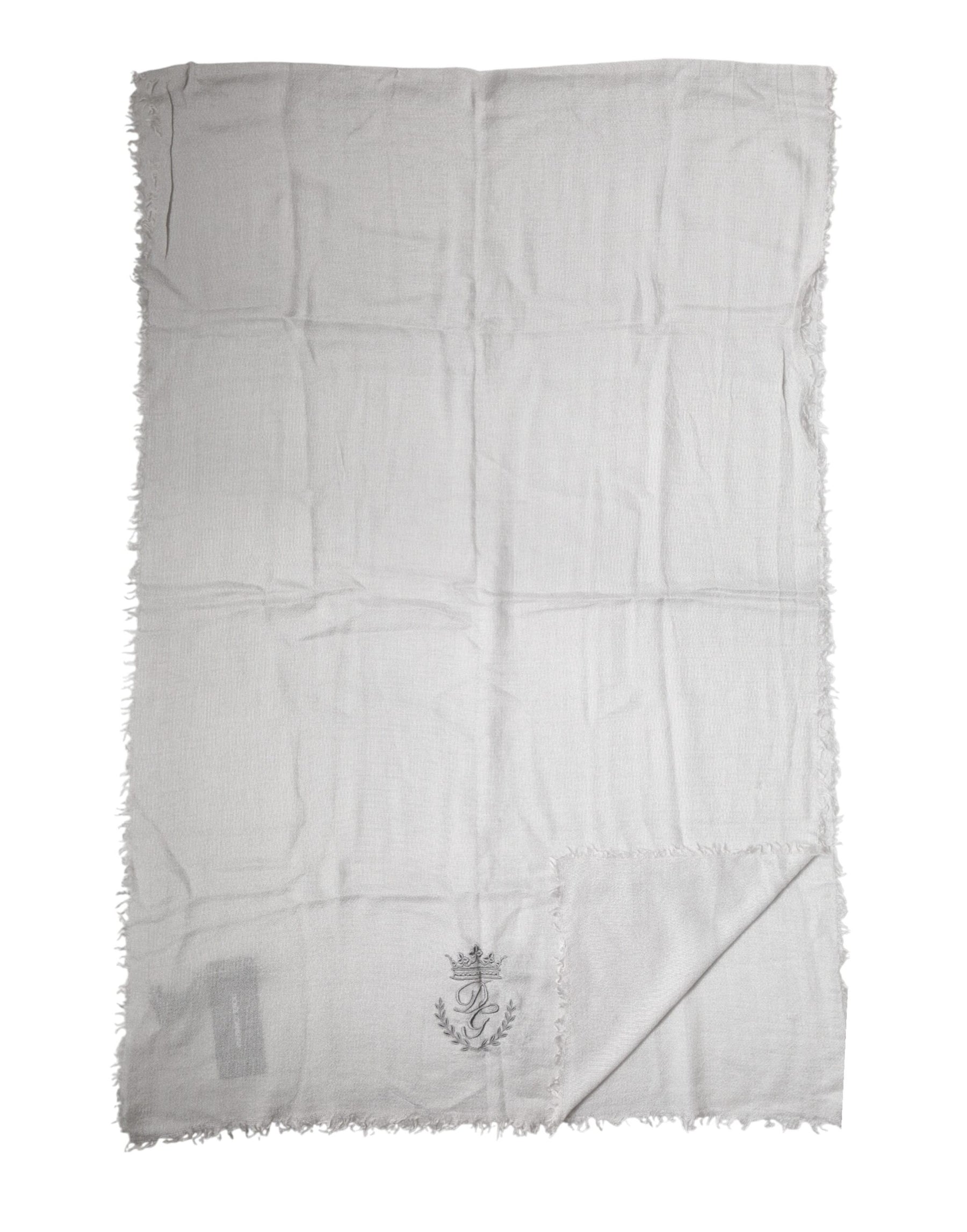 Dolce & Gabbana Gray Cashmere Knit Neck Wrap Shawl Scarf | Regal Royce