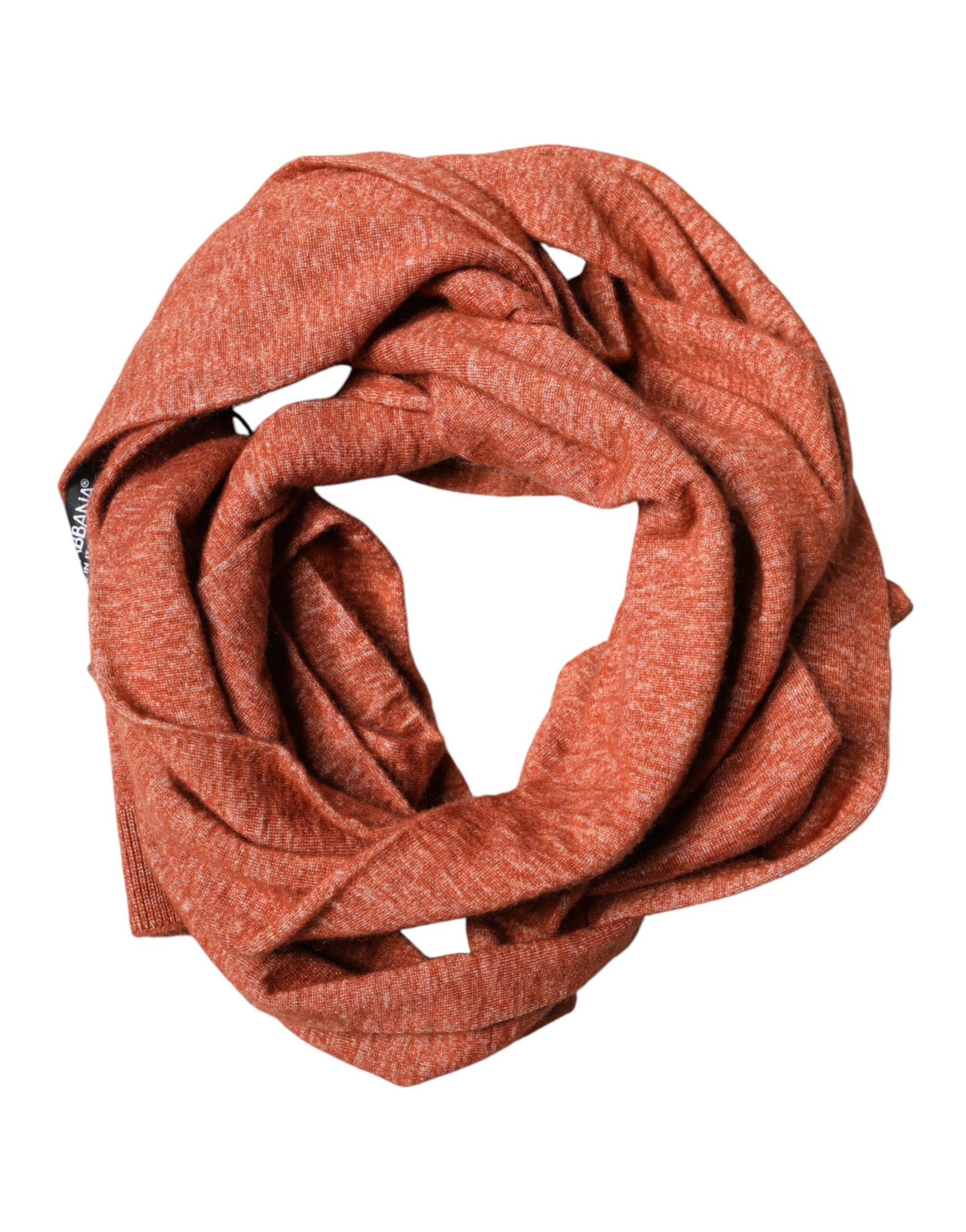 Dolce & Gabbana Orange Silk Cashmere Neck Wrap Shawl Scarf | Regal Royce