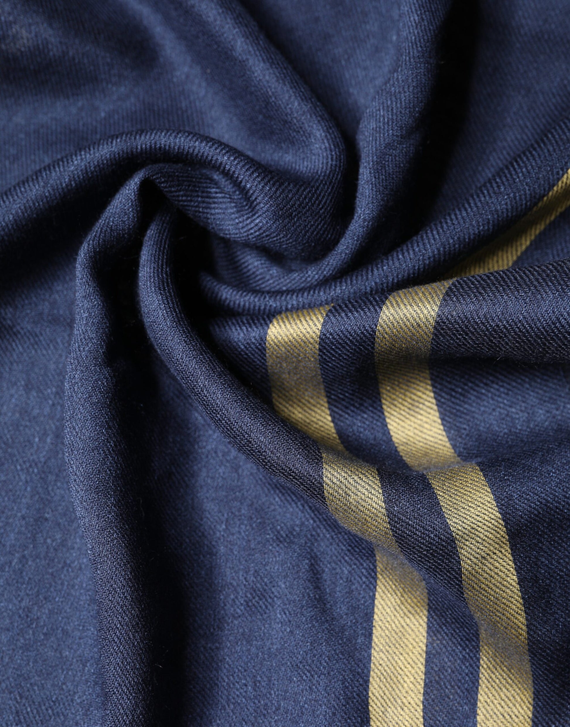 Dolce & Gabbana Blue Cashmere Neck Wrap Shawl Fringes Scarf | Regal Royce