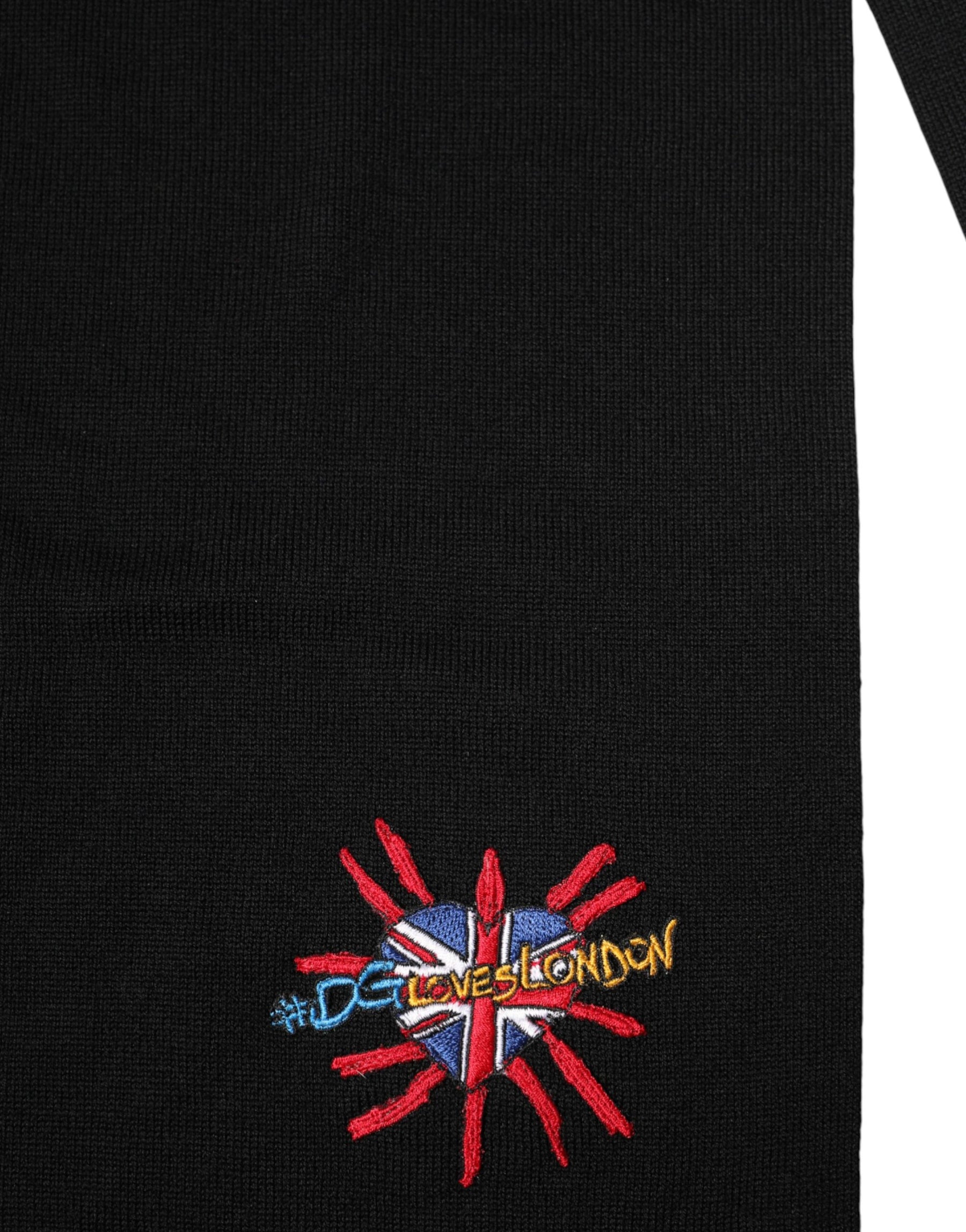 Dolce & Gabbana Blue Wool DG Loves London Neck Wrap Scarf | Regal Royce