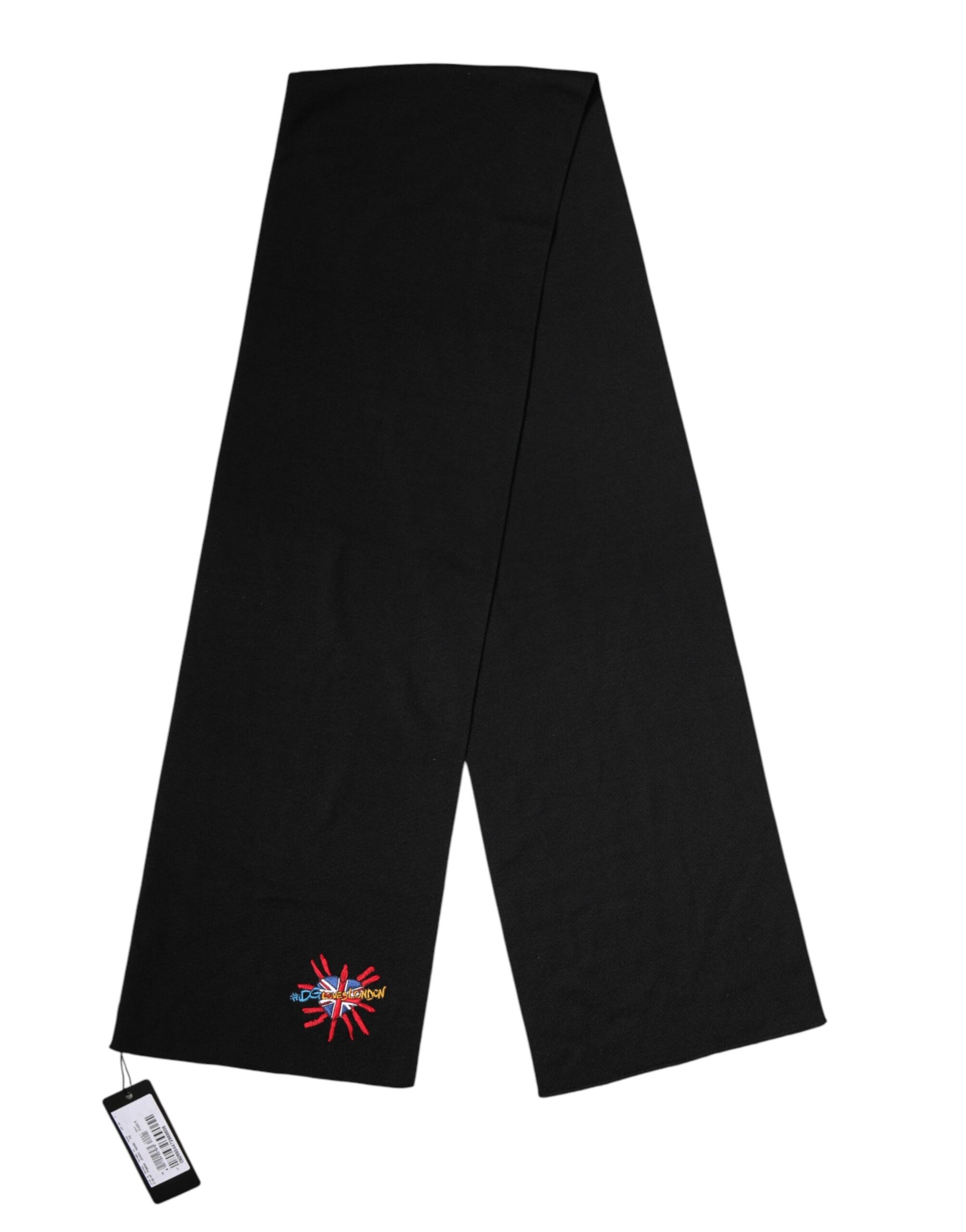 Dolce & Gabbana Blue Wool DG Loves London Neck Wrap Scarf | Regal Royce