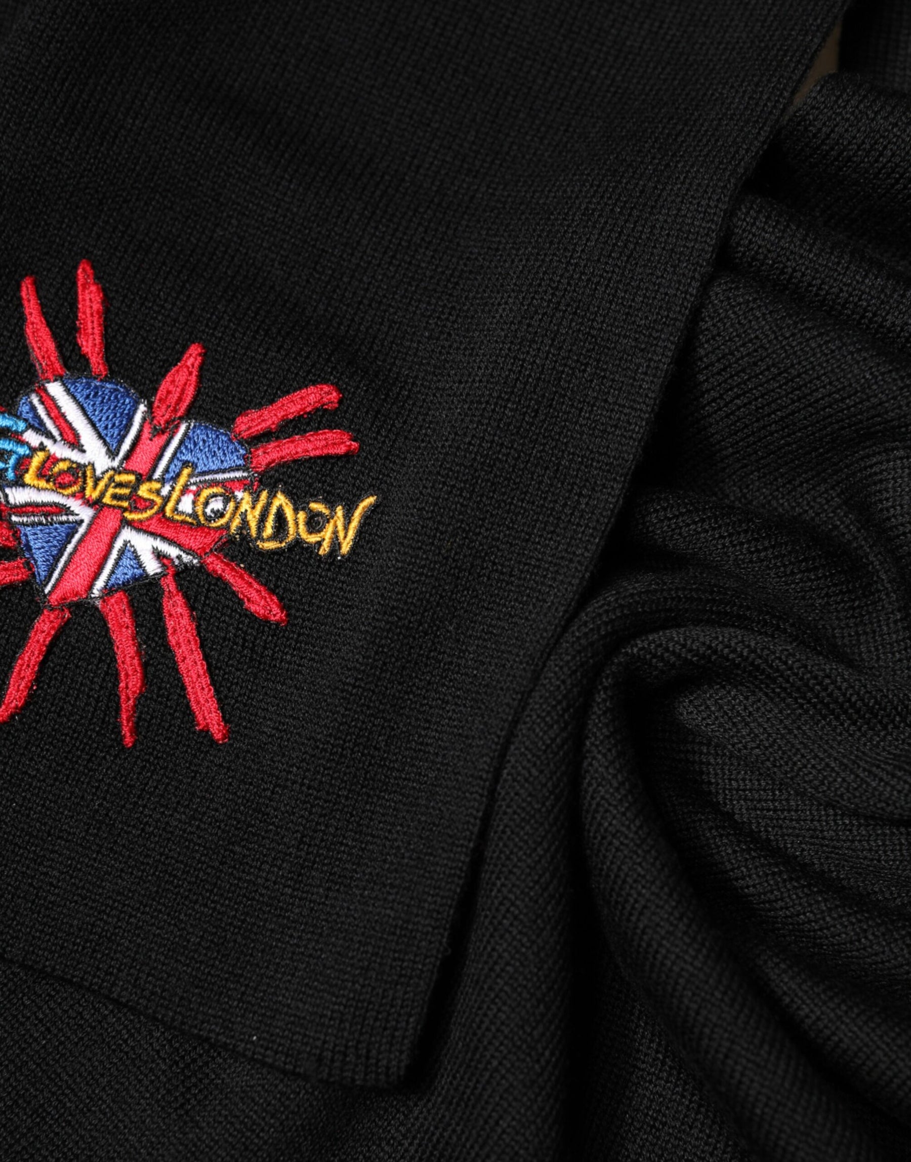 Dolce & Gabbana Blue Wool DG Loves London Neck Wrap Scarf | Regal Royce