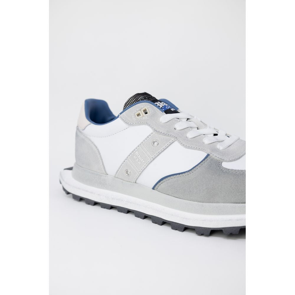 Blauer Gray Leather Athletic Sneakers | Regal Royce