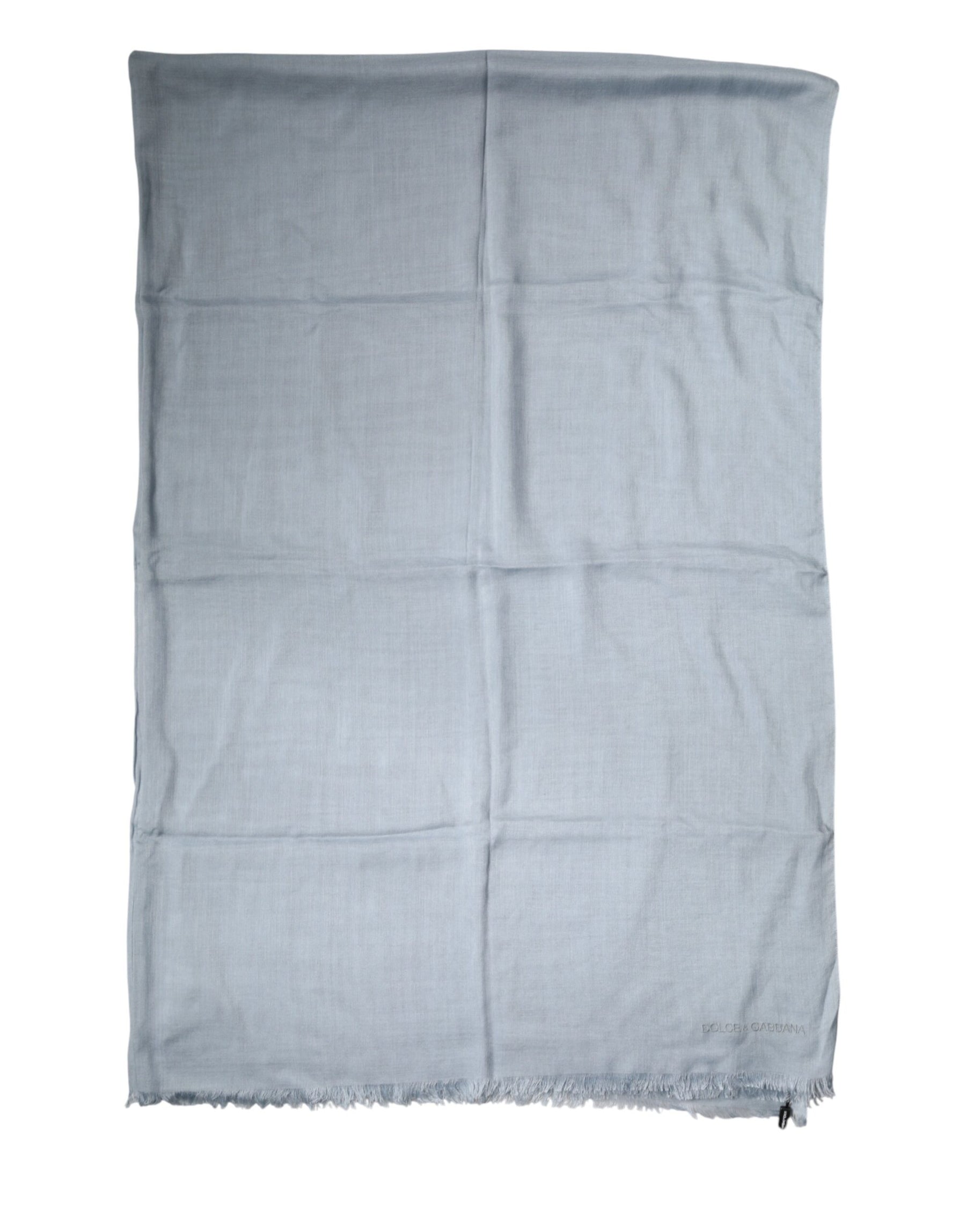 Dolce & Gabbana Light Blue Cashmere Knitted Shawl | Regal Royce