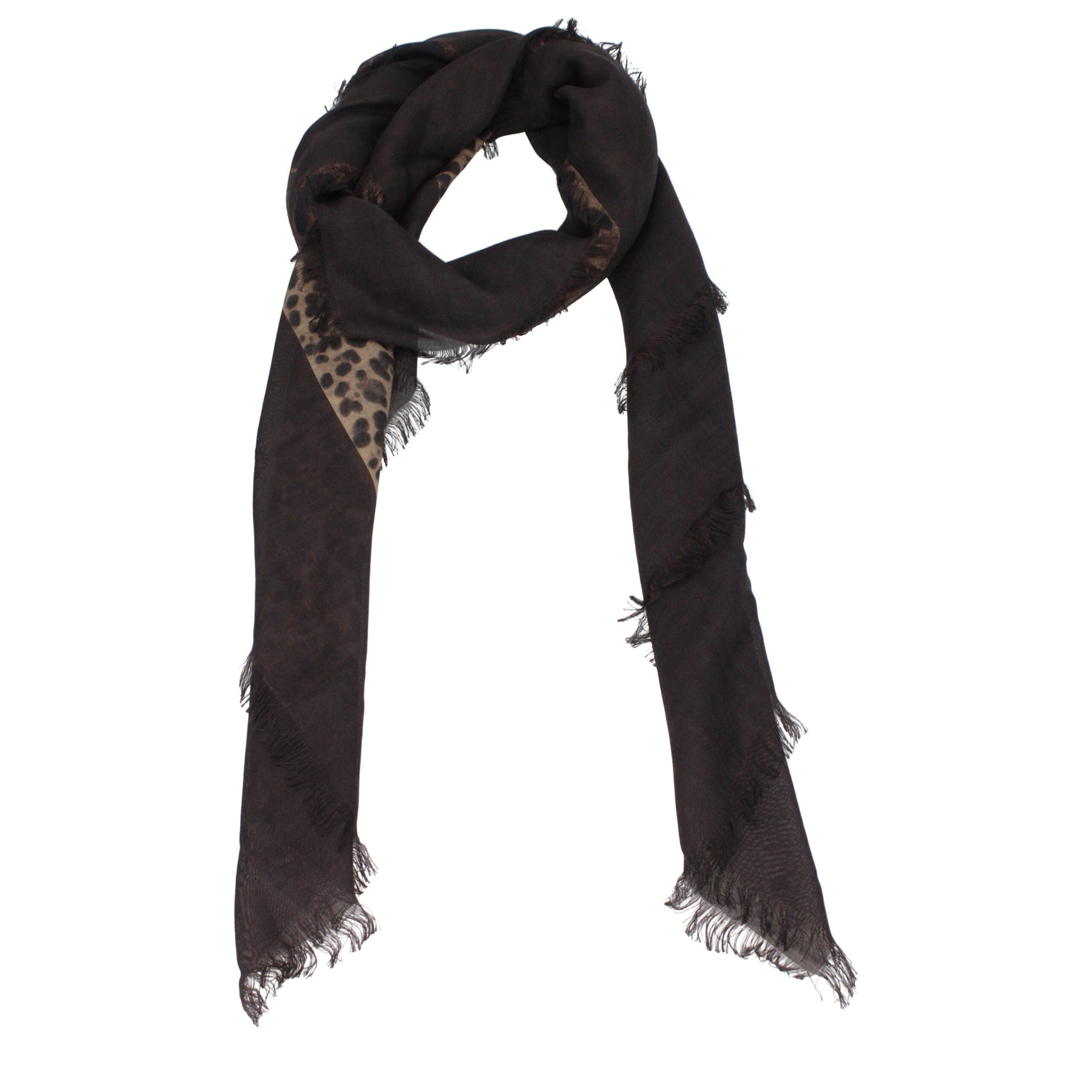 Valentino Garavani Brown Cashmere Foulard | Regal Royce