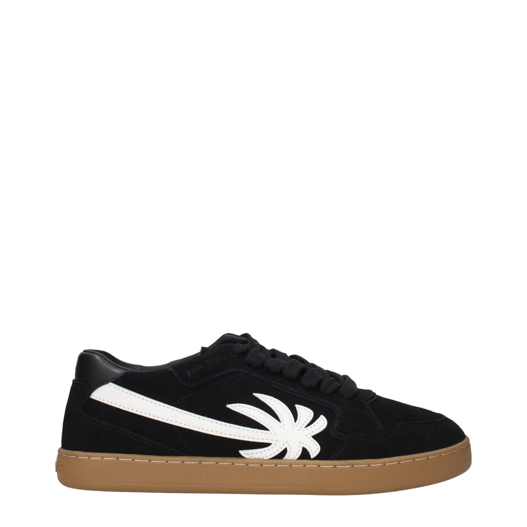 Palm Angels Black Leather Low Top Sneakers | Regal Royce