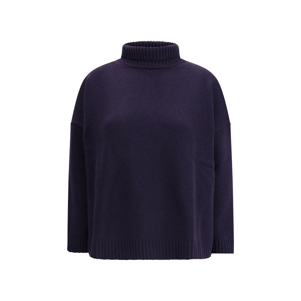 Max Mara Blue Fleece Wool Turtleneck | Regal Royce