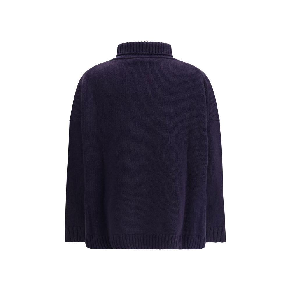 Max Mara Blue Fleece Wool Turtleneck | Regal Royce