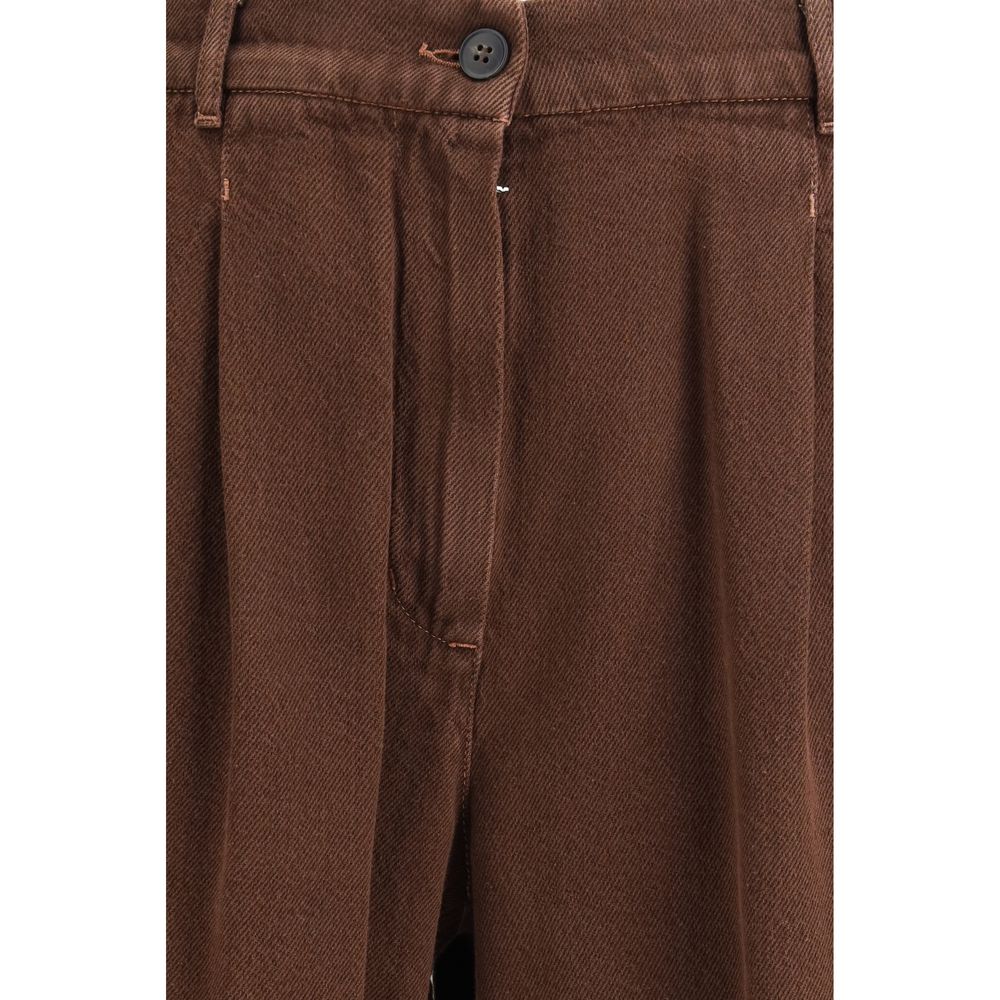 Max Mara Brown Cotton Casual Pants | Regal Royce