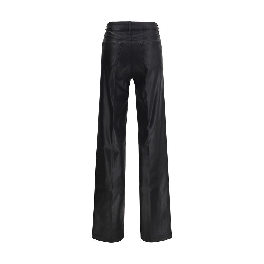 L'Agence Black Cotton Casual Pants | Regal Royce