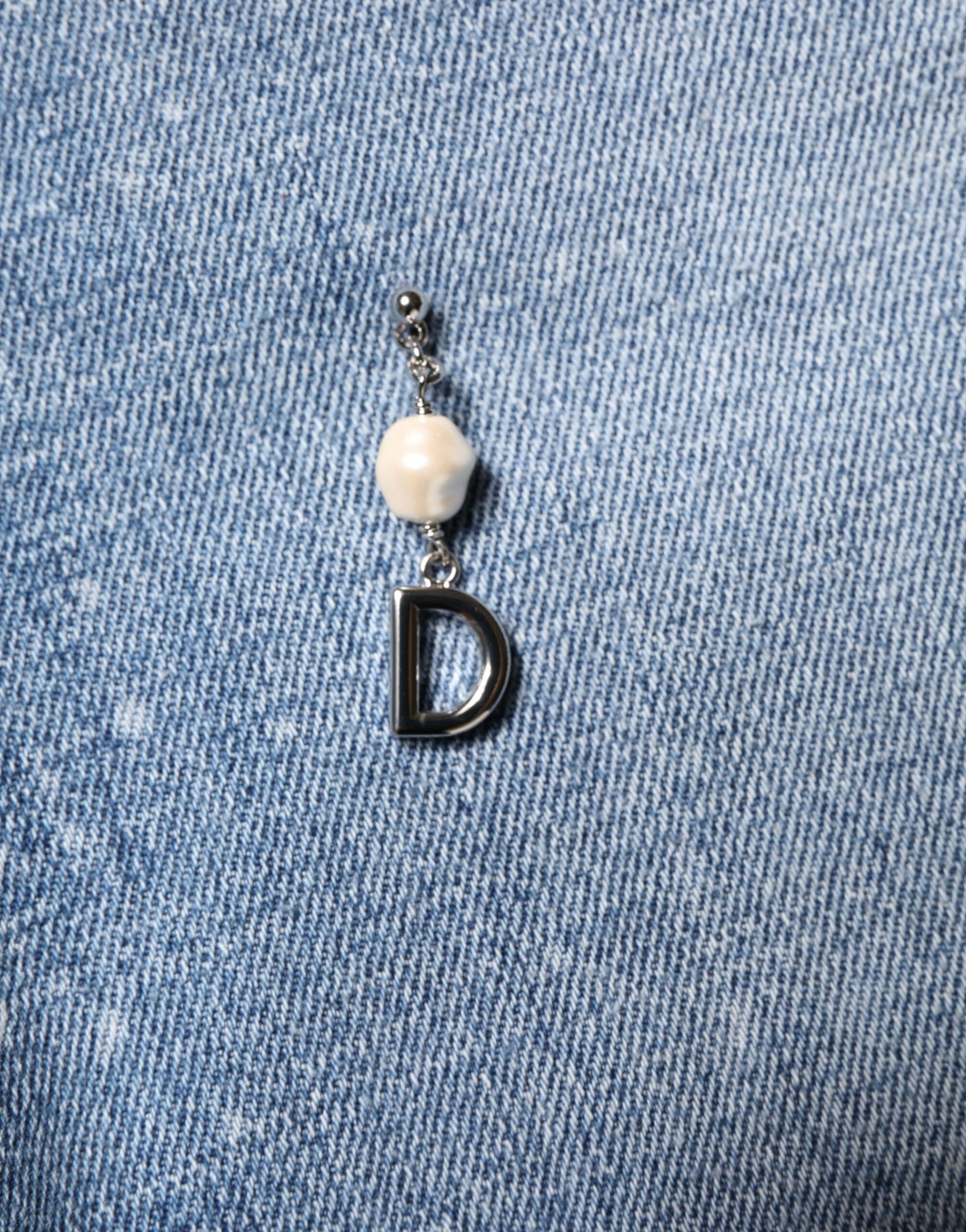 Dolce & Gabbana Blue Embellished Cotton Skinny Denim Jeans | Regal Royce