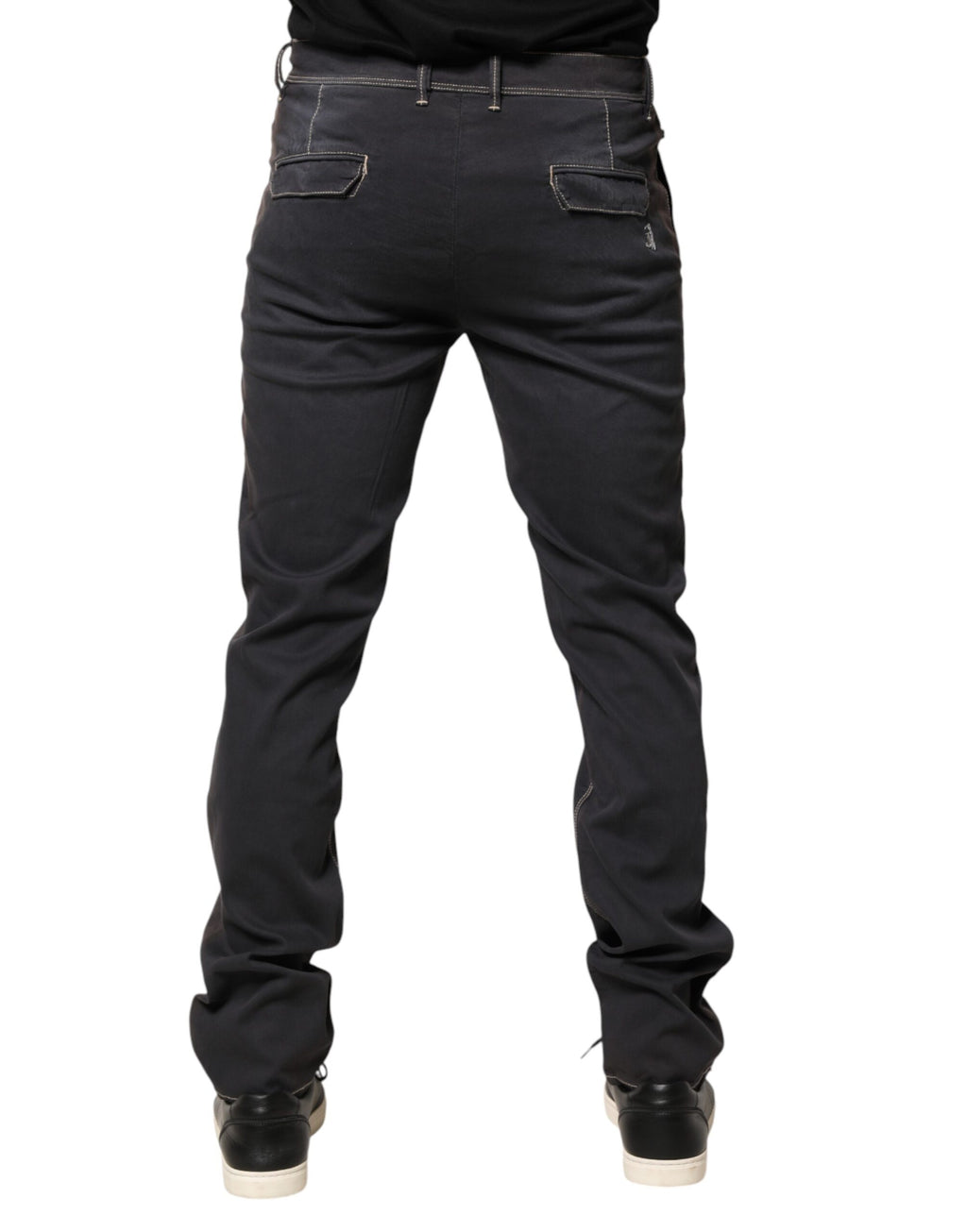 Jeckerson Dark Gray Mid Waist Skinny Fit Men Denim Trouser Jeans