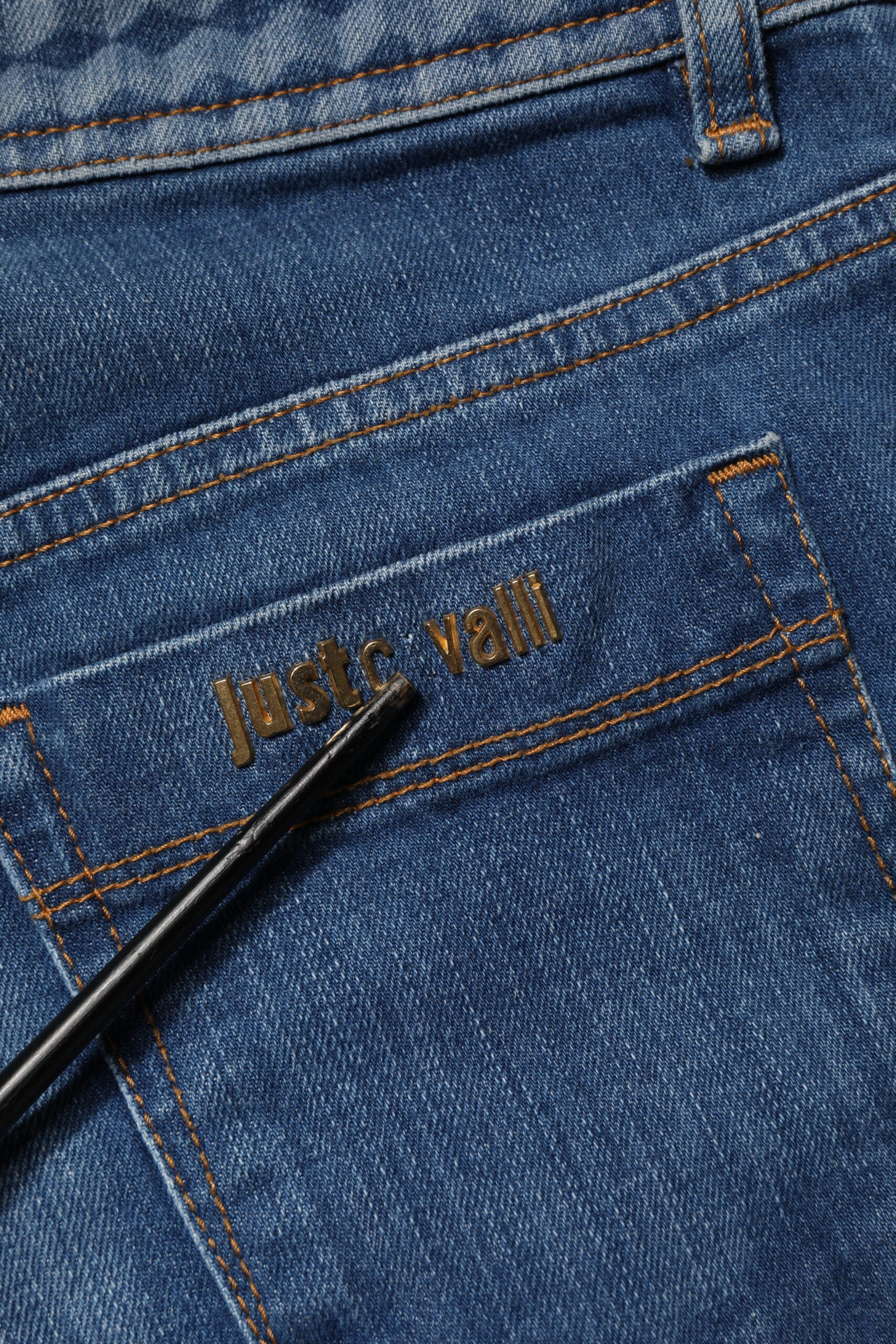 Just Cavalli Blue Washed Mid Waist Skinny Denim Trouser Jeans | Regal Royce