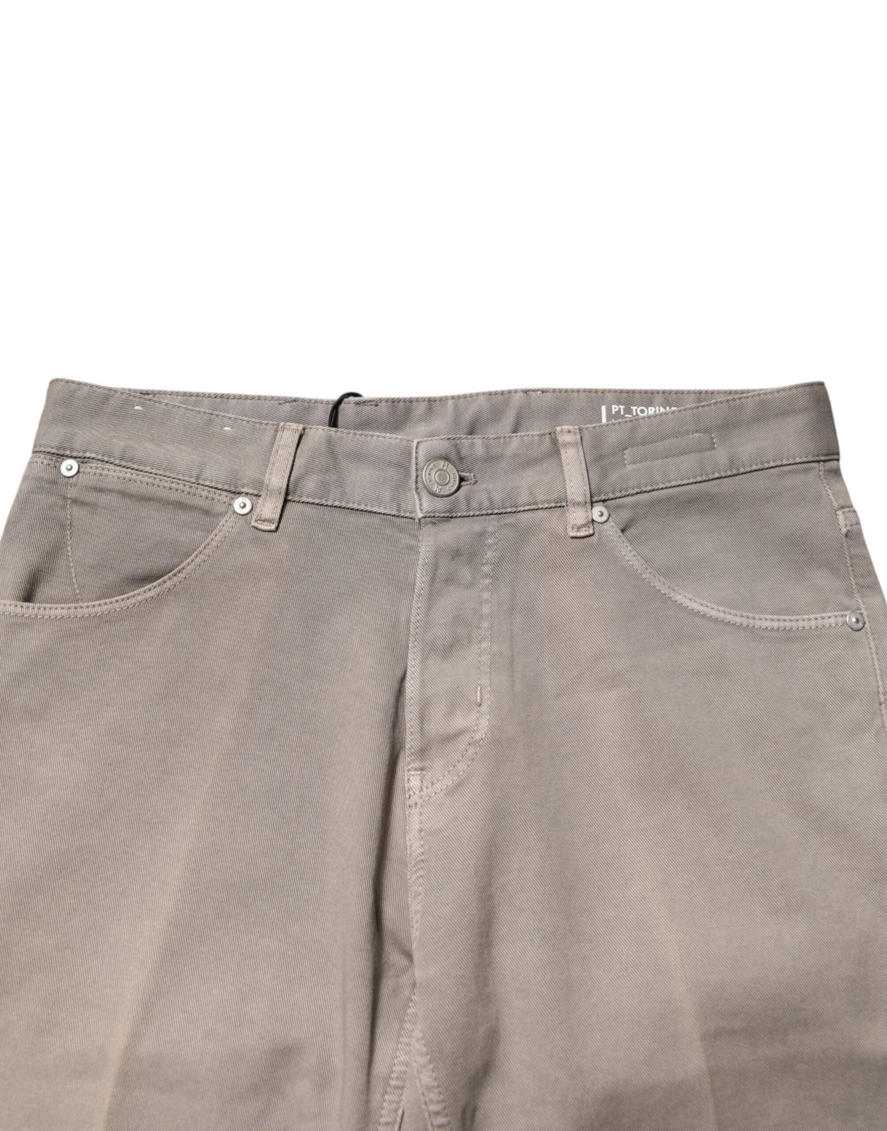 PT Torino Brown Bull Denim Reggae Mastice Straight Trouser Jeans | Regal Royce