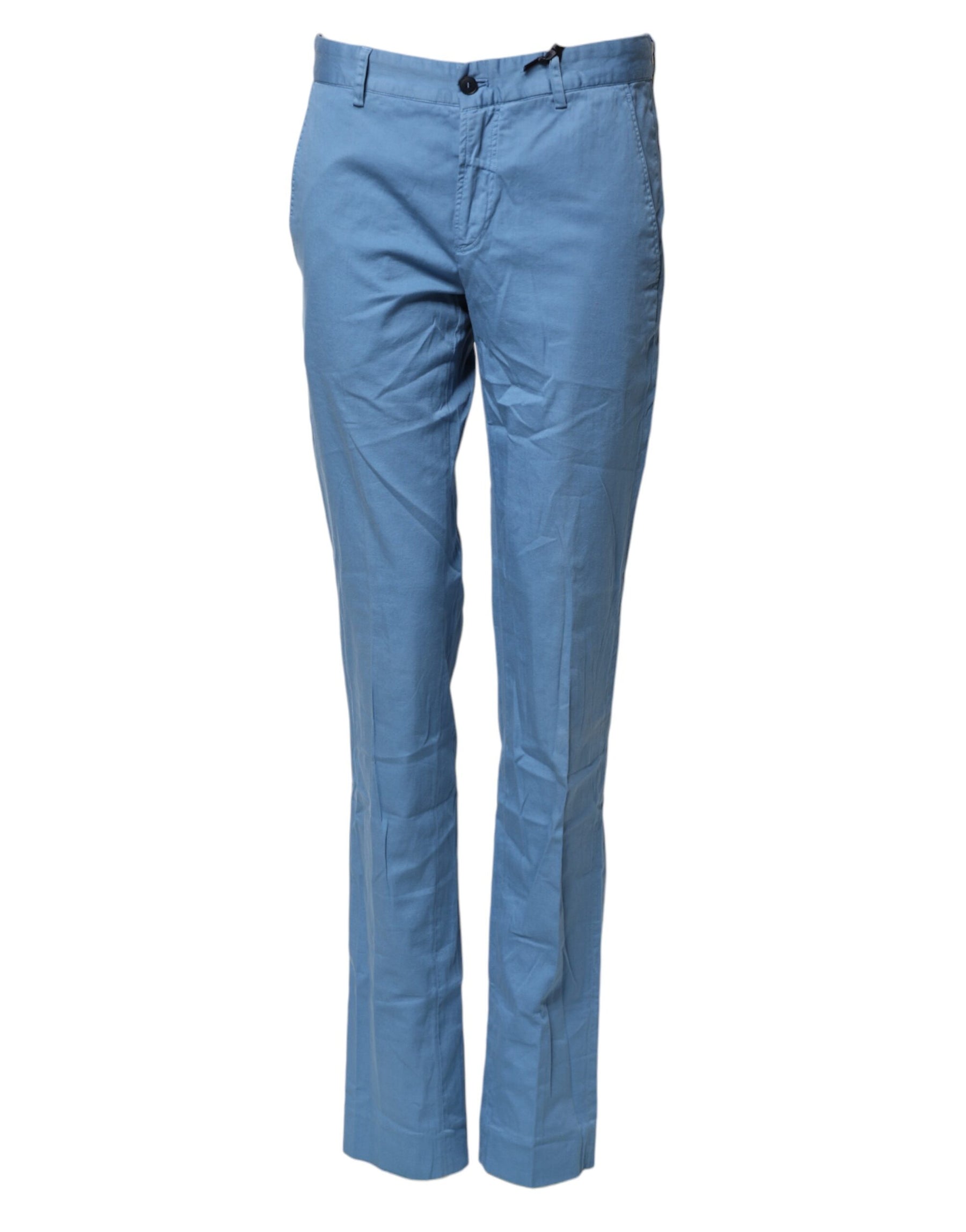 Daniele Alessandrini Blue Cotton Mid Waist Straight Men Denim Jeans | Regal Royce