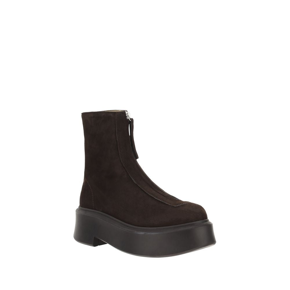 The Row Brown Rubber Lace-Up Boots | Regal Royce
