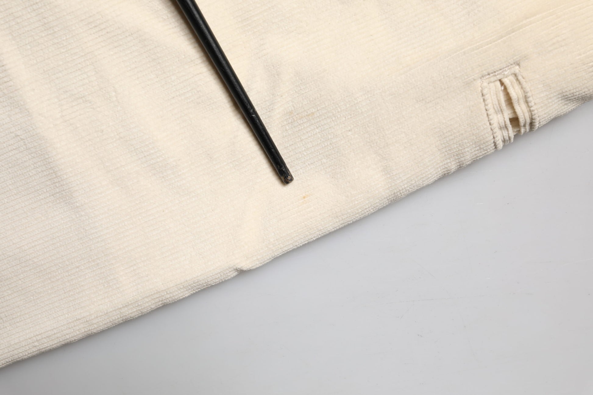 Fortela Off White Cotton Straight Men Corduroy Chino Trouser Pants | Regal Royce