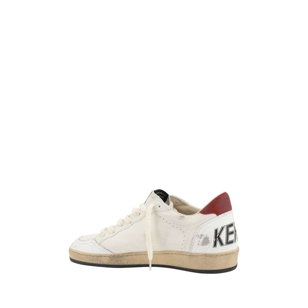 Golden Goose Beige Calf Leather Bos Taurus Low Top Sneakers | Regal Royce