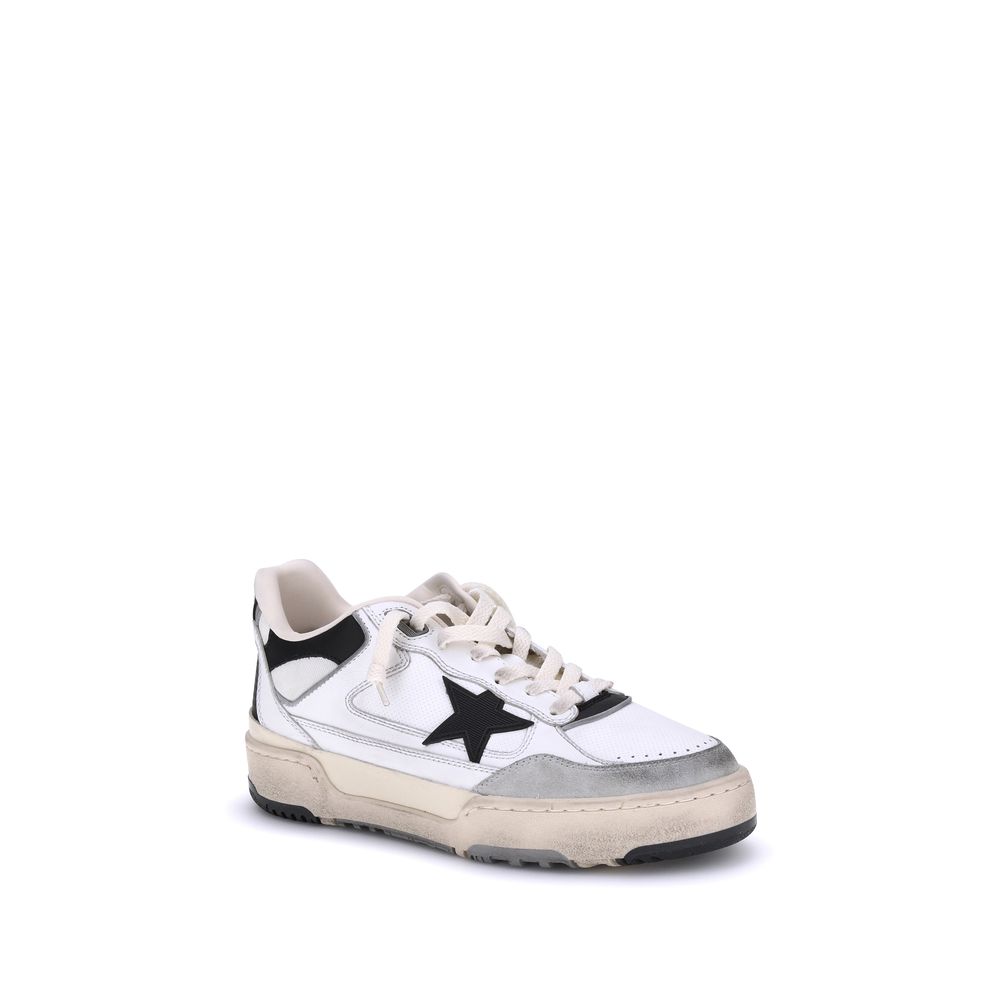 Golden Goose White Calf Leather Bos Taurus Chunky Sneakers | Regal Royce