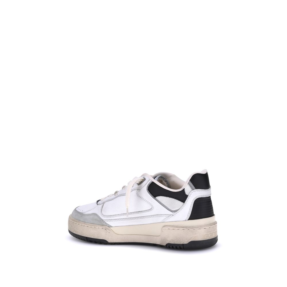 Golden Goose White Calf Leather Bos Taurus Chunky Sneakers | Regal Royce