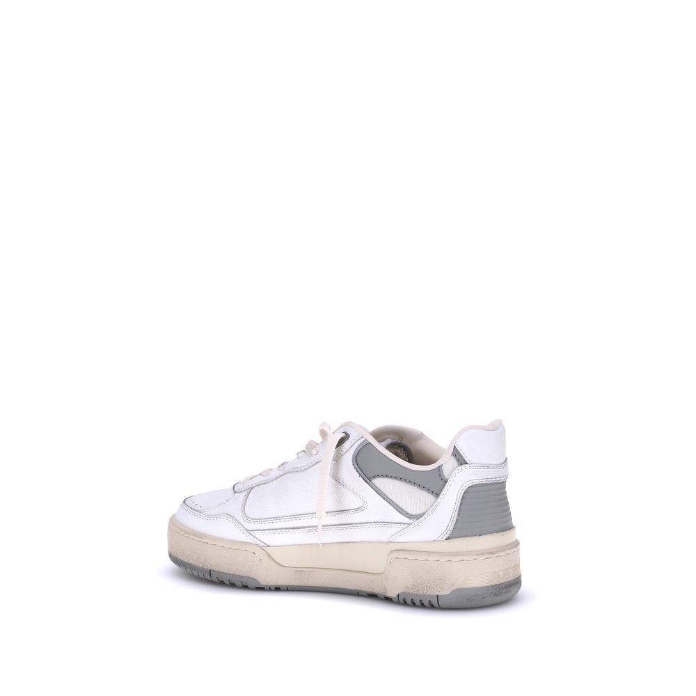 Golden Goose Gray Calf Leather Bos Taurus Chunky Sneakers | Regal Royce