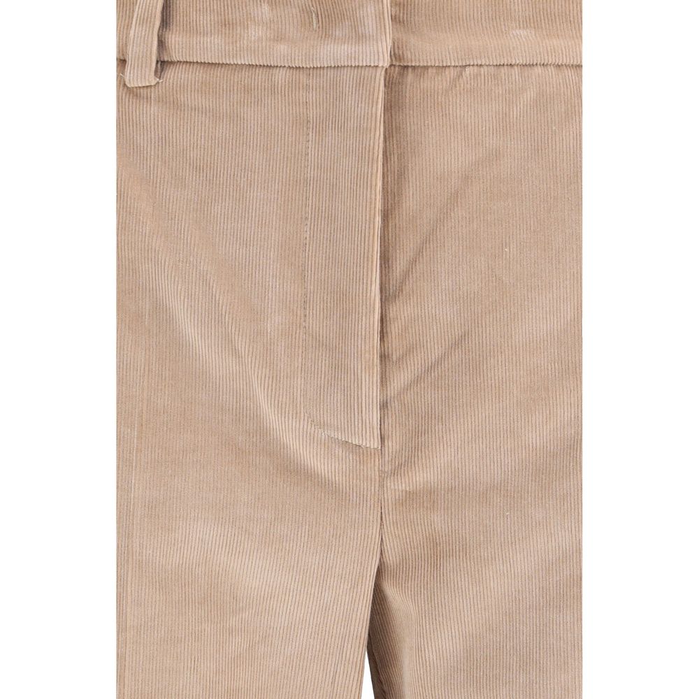Max Mara Beige Cotton Casual Pants