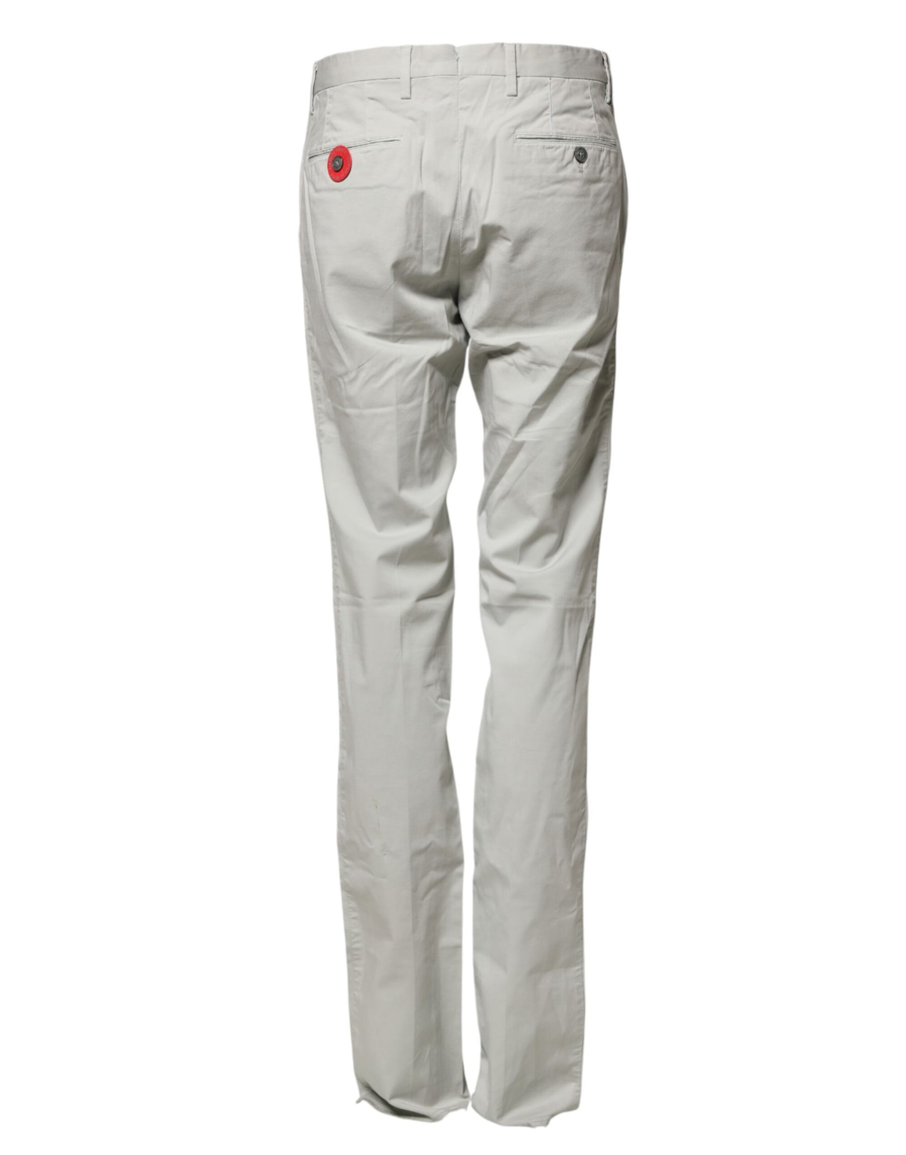 PT01 Light Gray Mid Waist Men Straight Chino Trouser Pants | Regal Royce