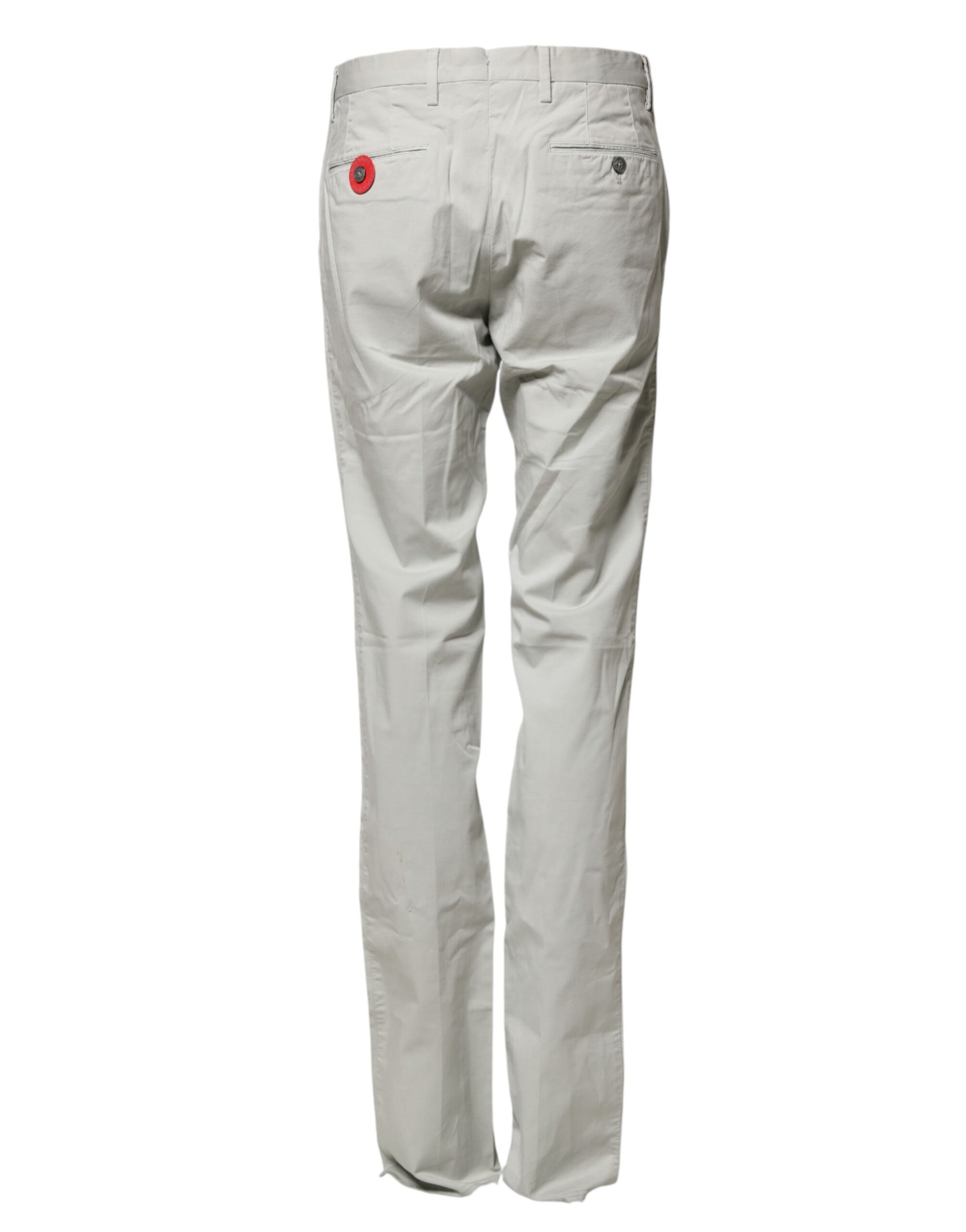 PT01 Light Gray Mid Waist Men Straight Chino Trouser Pants | Regal Royce