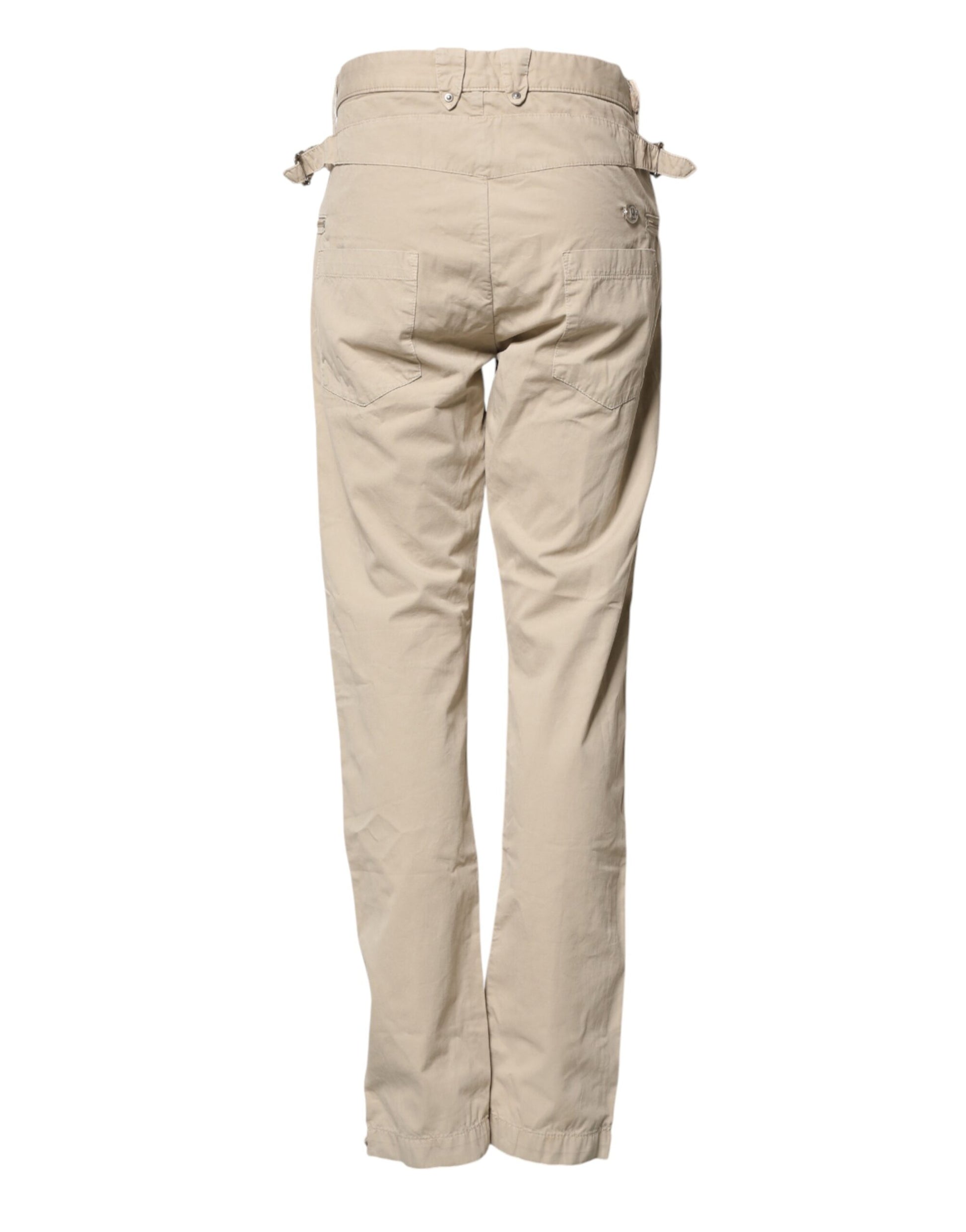 Daniele Alessandrini Beige Cotton Mid Waist Straight Men Denim Jeans | Regal Royce