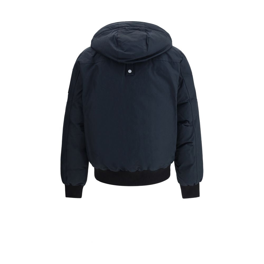 Moose Knuckles Blue Cotton Bomber | Regal Royce