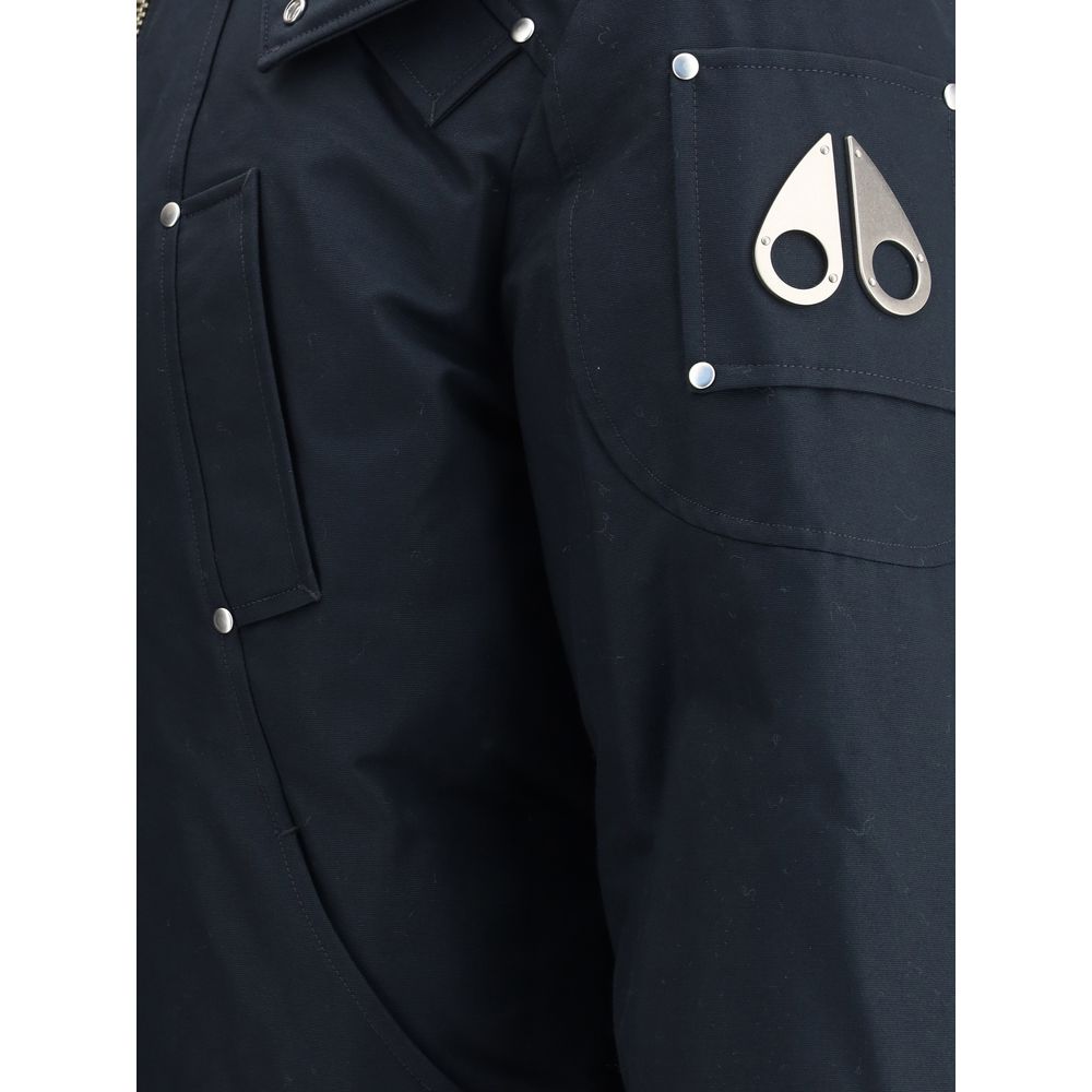 Moose Knuckles Blue Cotton Bomber | Regal Royce