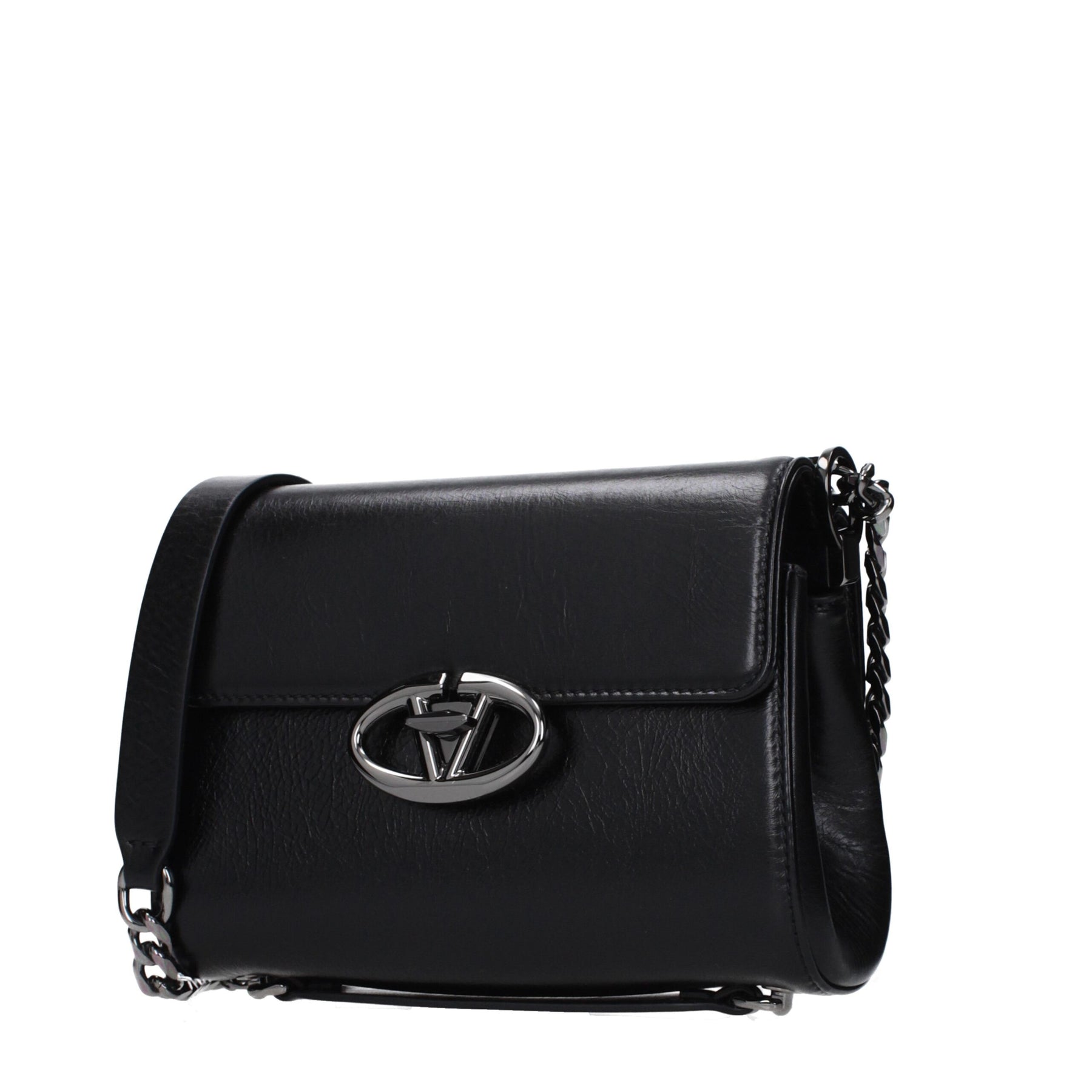 Valentino Garavani Black Leather Crossbody Bag | Regal Royce