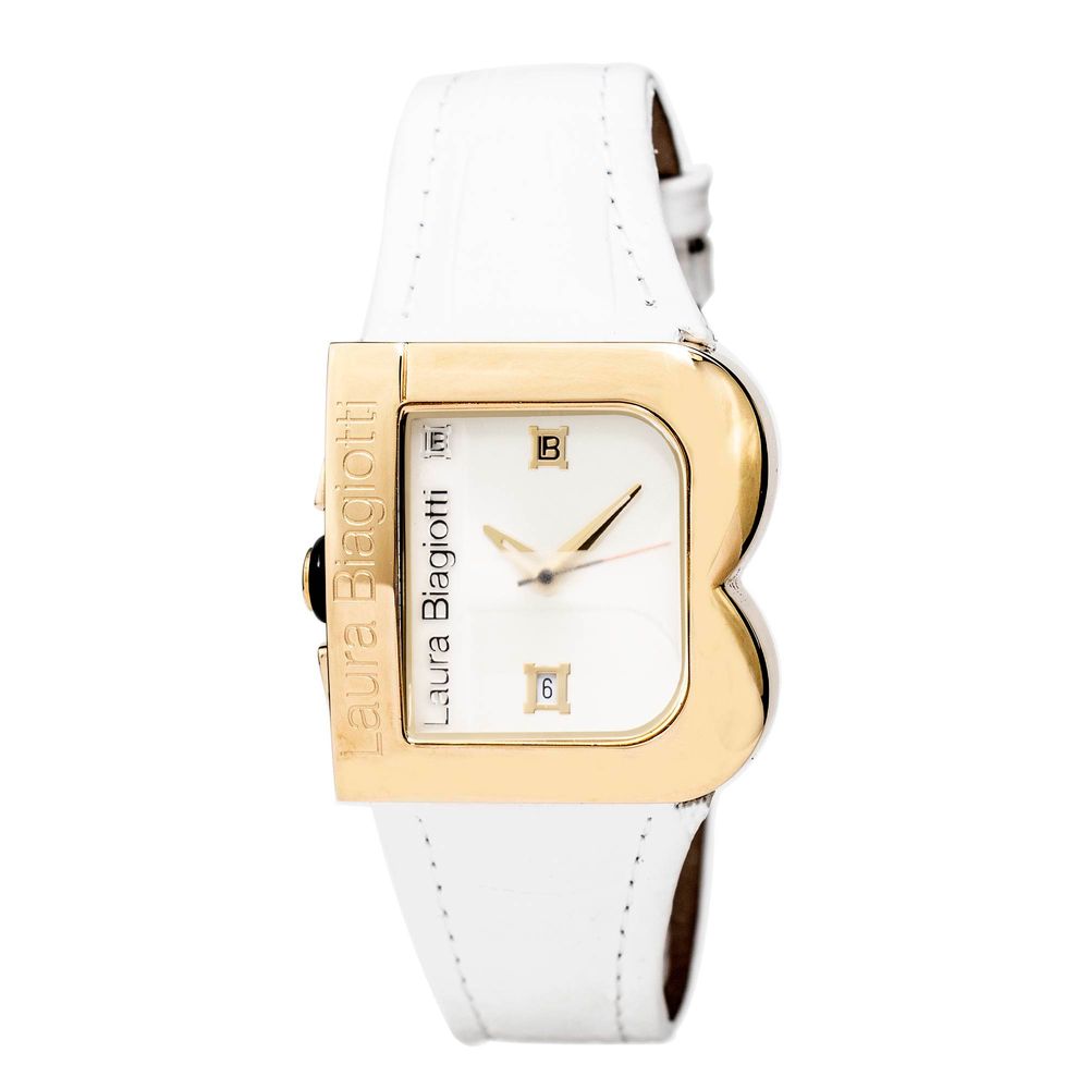 Laura Biagiotti White Leather Dress Watch | Regal Royce