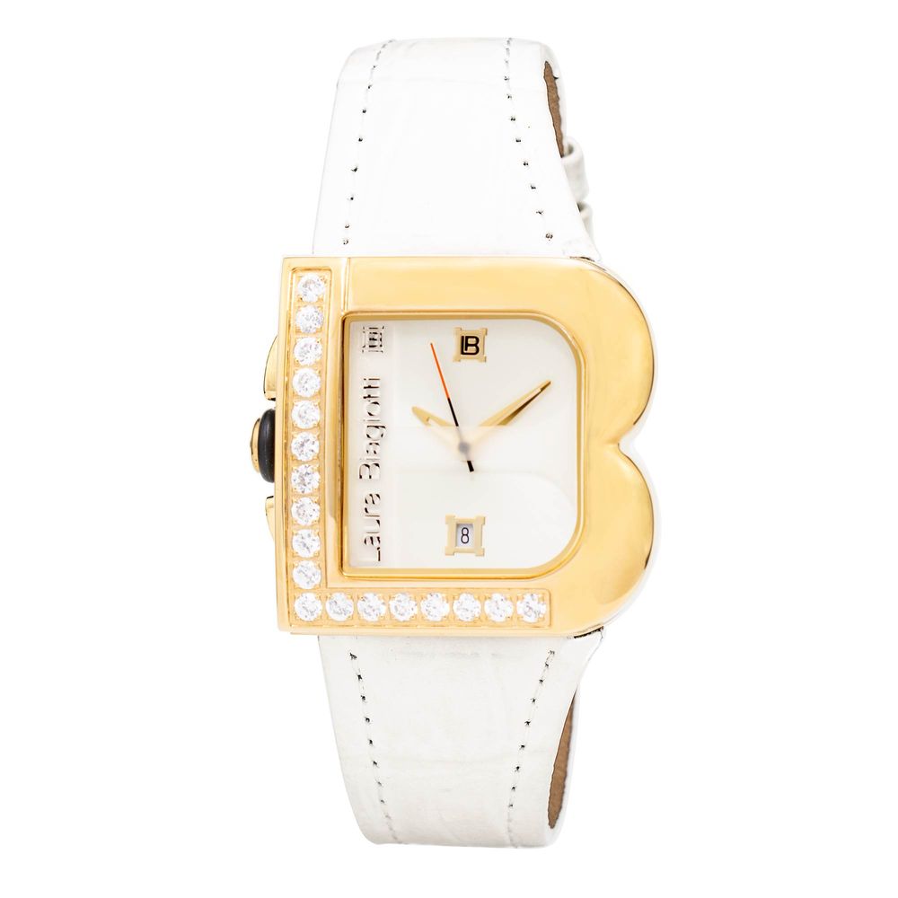 Laura Biagiotti White Leather Dress Watch | Regal Royce