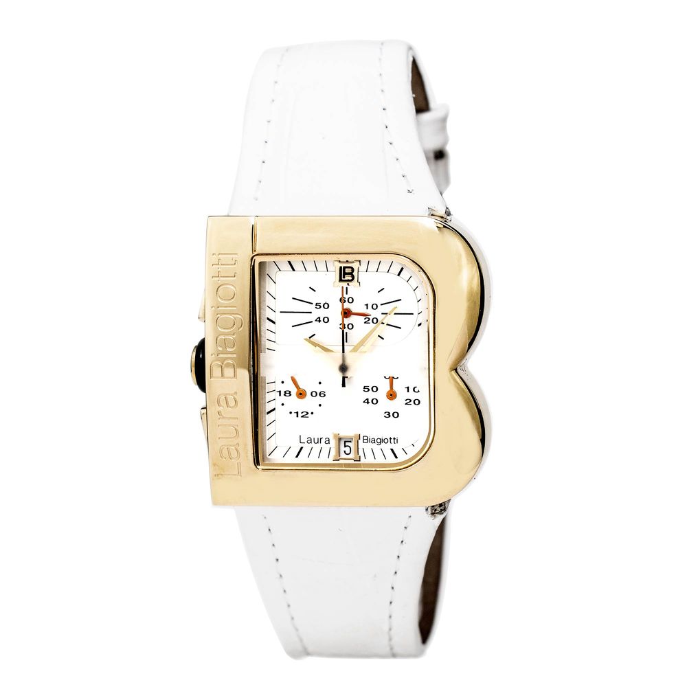 Laura Biagiotti White Leather Dress Watch | Regal Royce