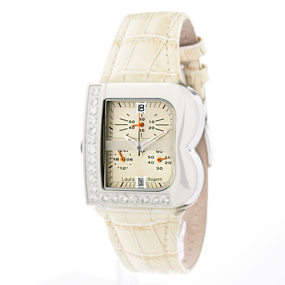 Laura Biagiotti Beige Leather Dress Watch | Regal Royce